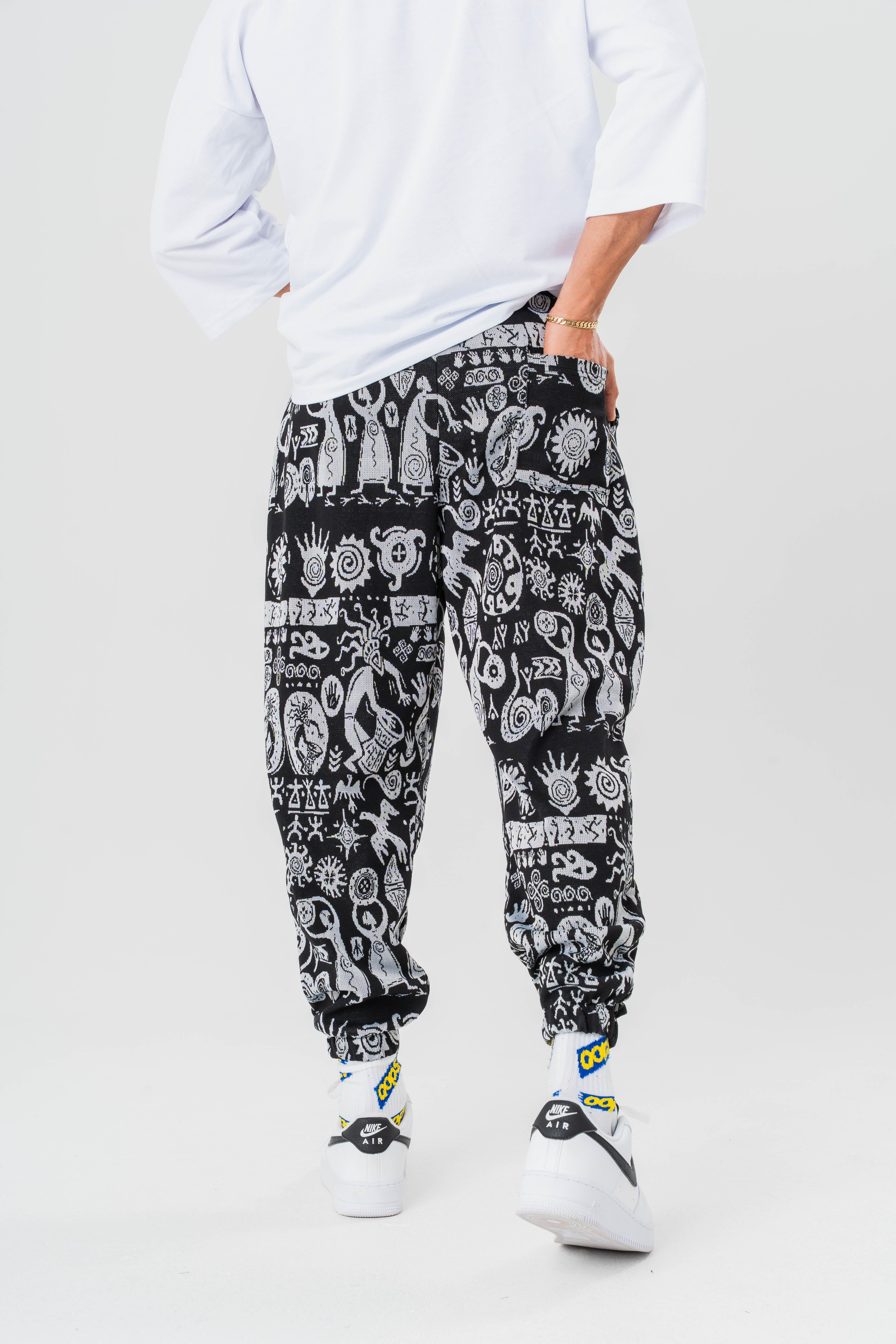 Pileli Desenli Şalvar