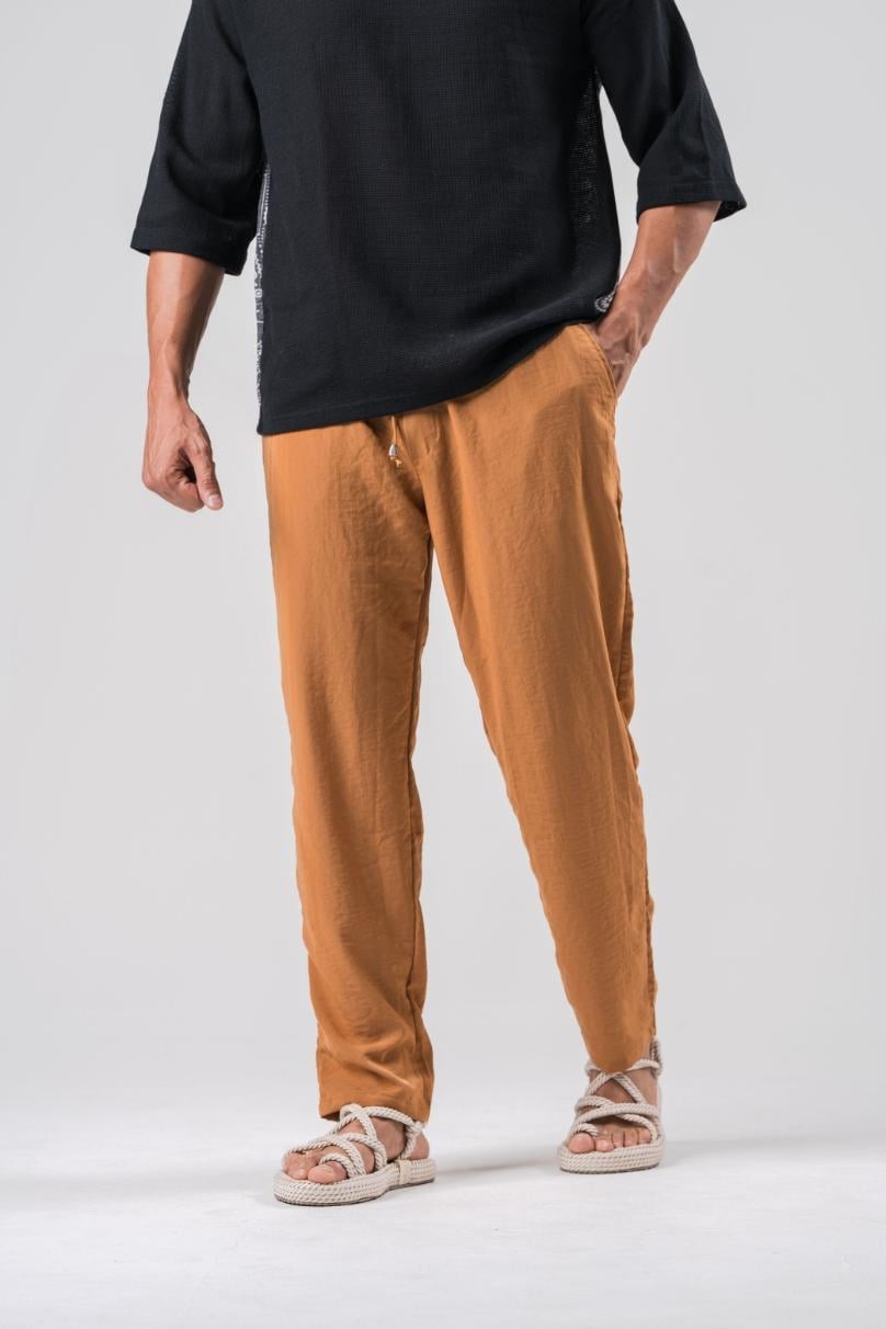 Beli Lastikli Dokuma Kumaş Pantolon