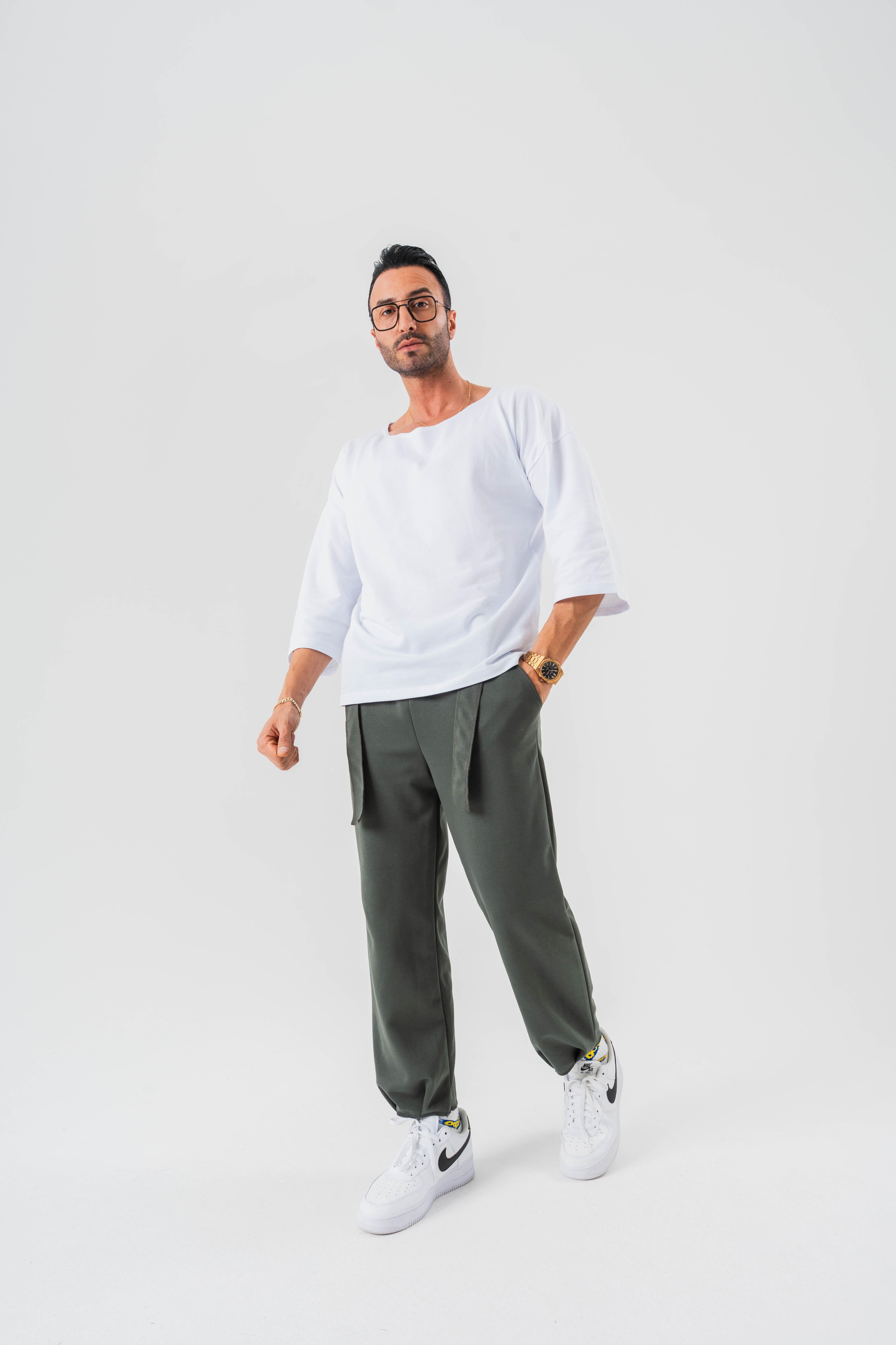 Kuşaklı Baggy Pantolon