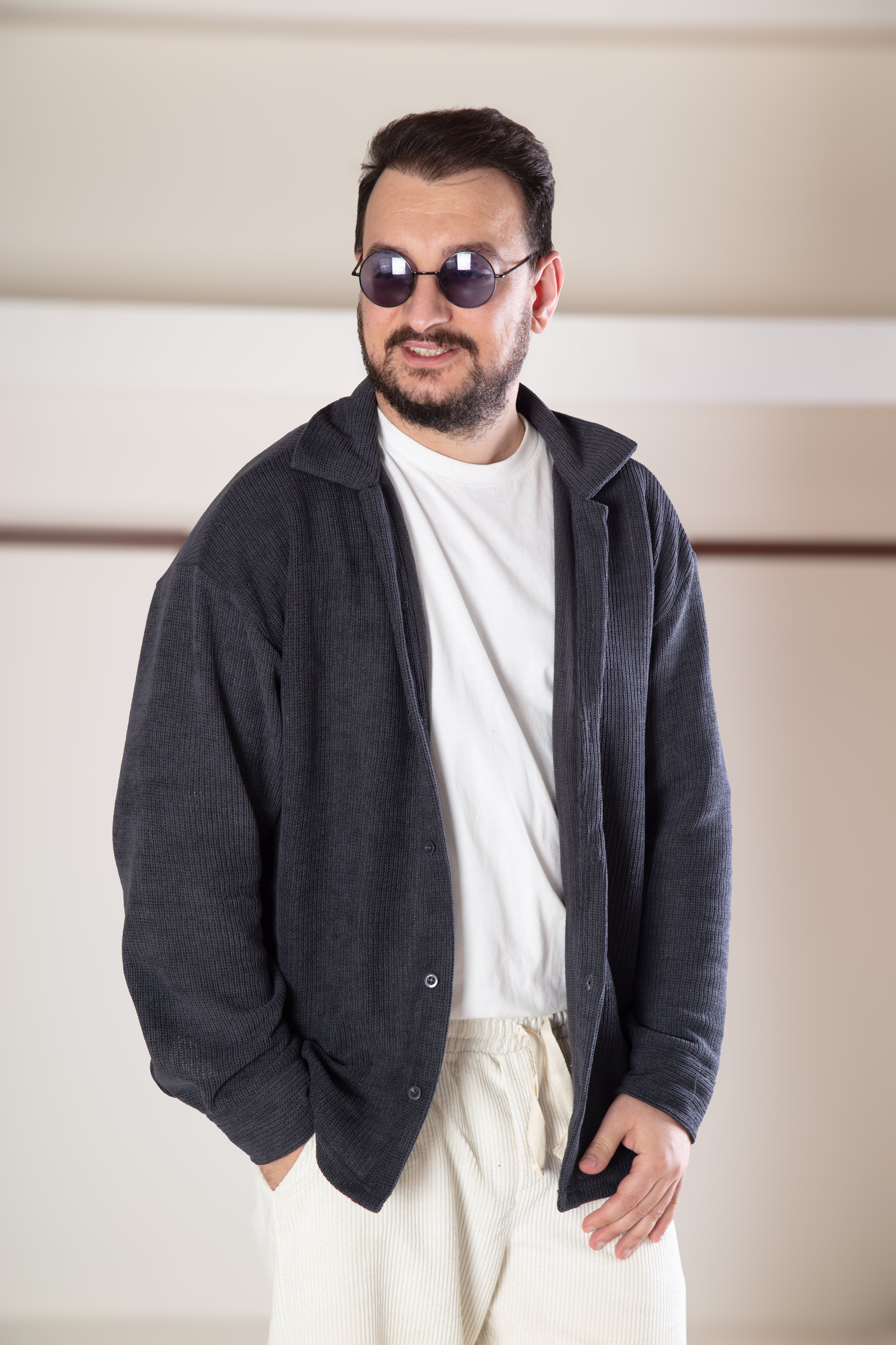Oversize Triko Gömlek