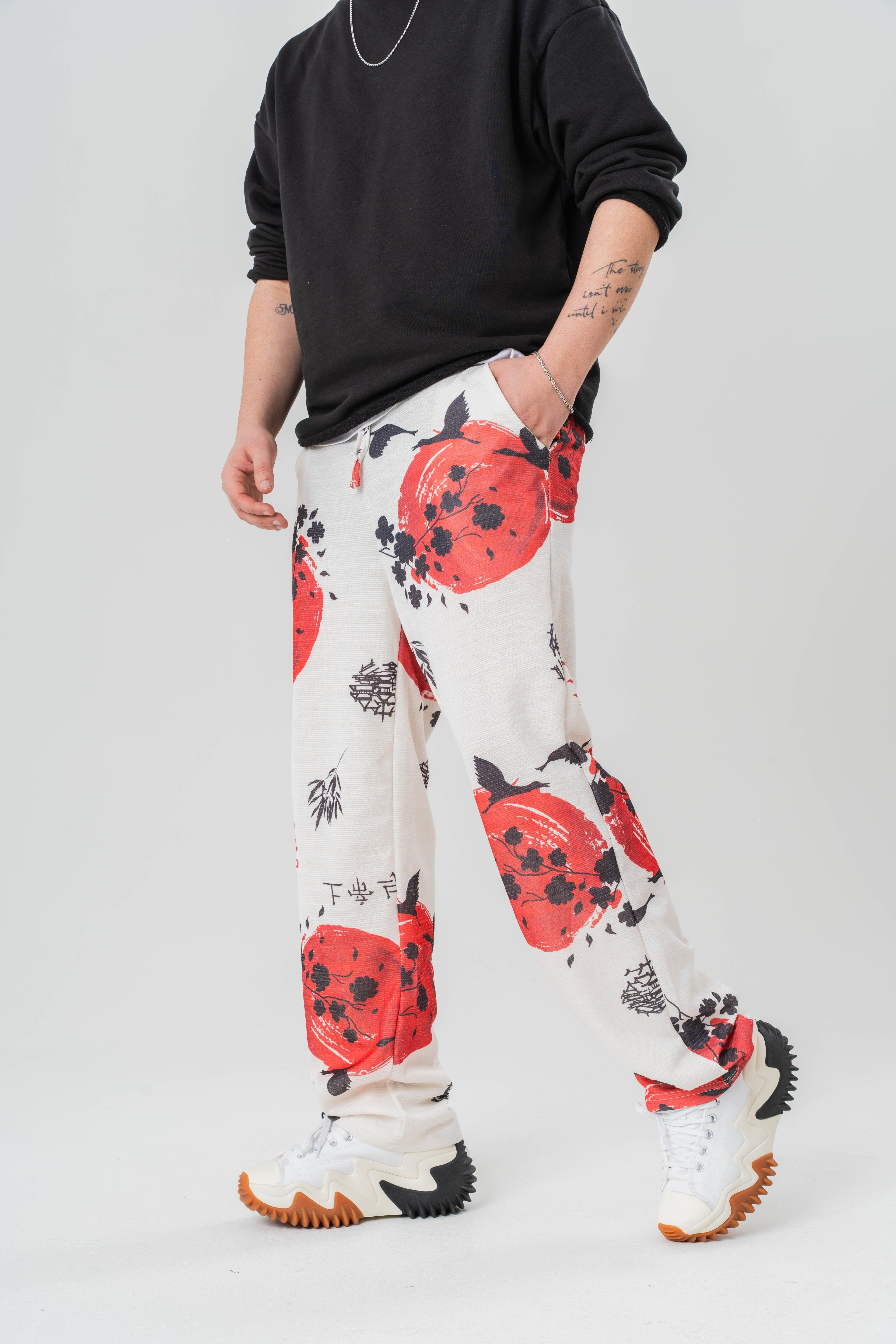 Desenli Baggy Pantolon