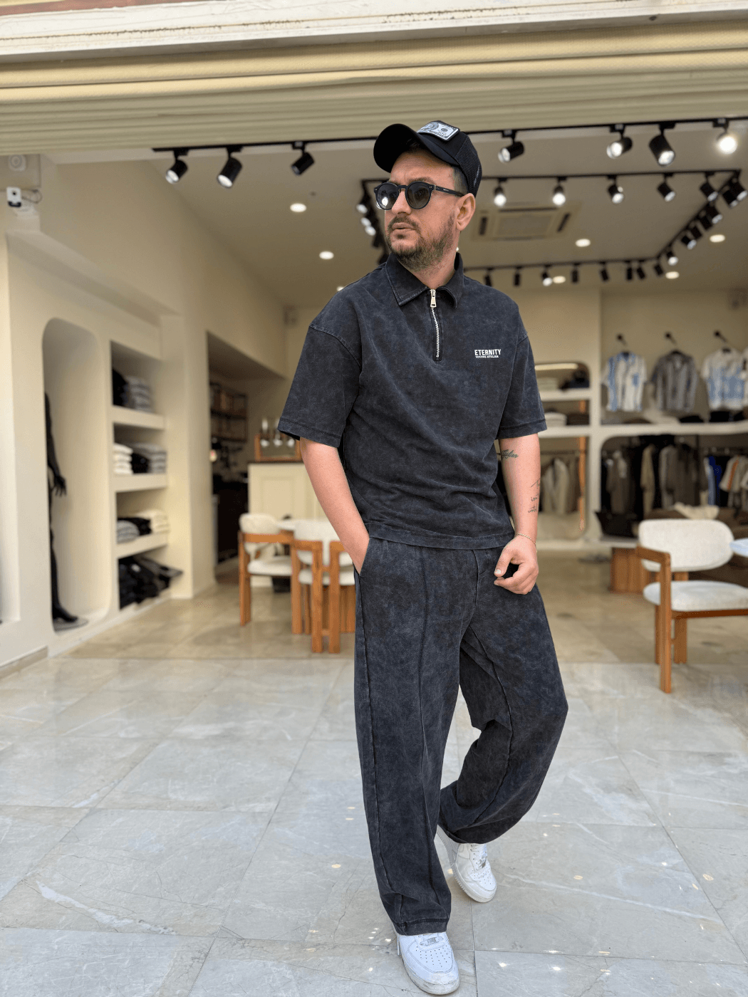 Fermuar Detaylı Oversize Takım