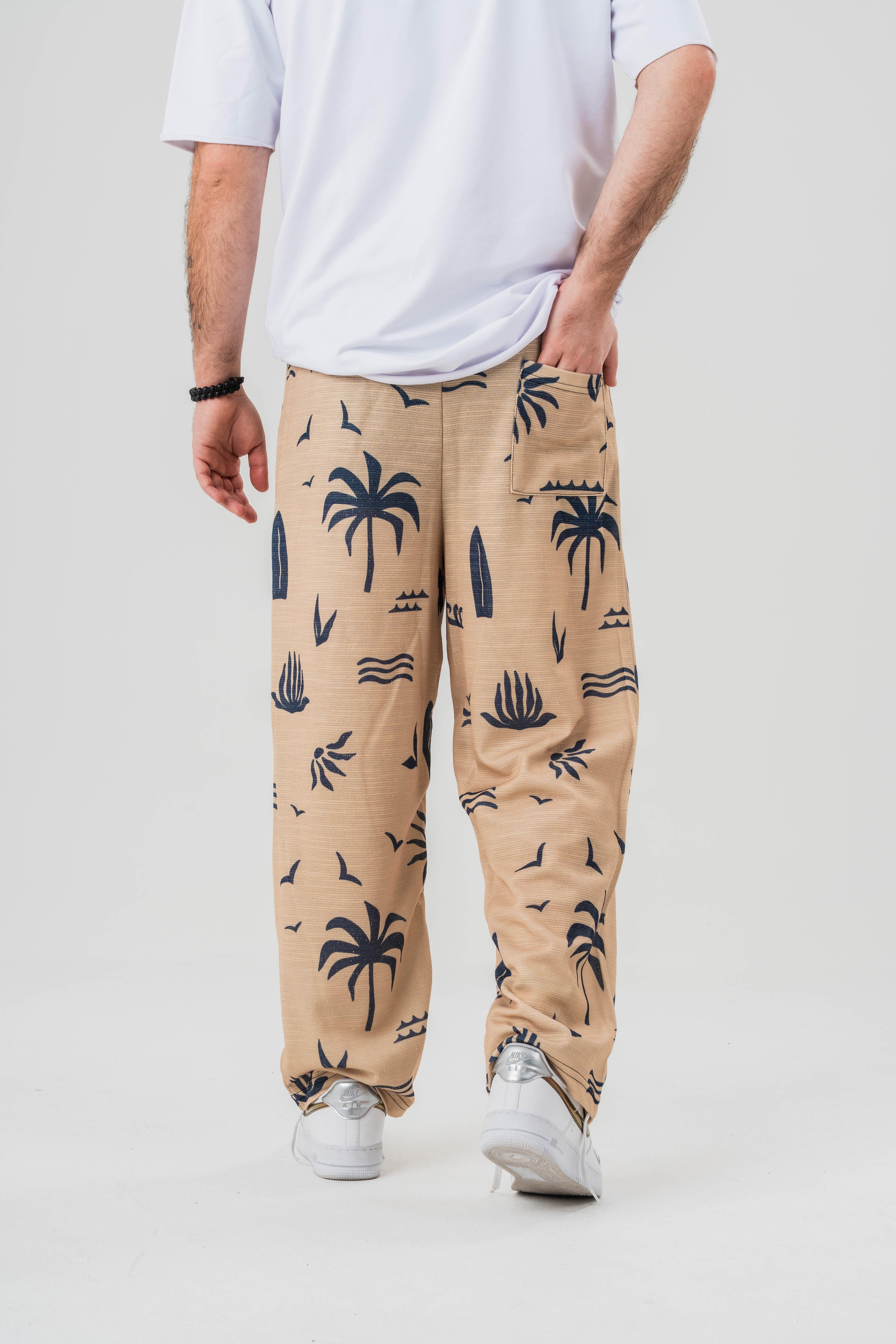 Desenli Baggy Pantolon