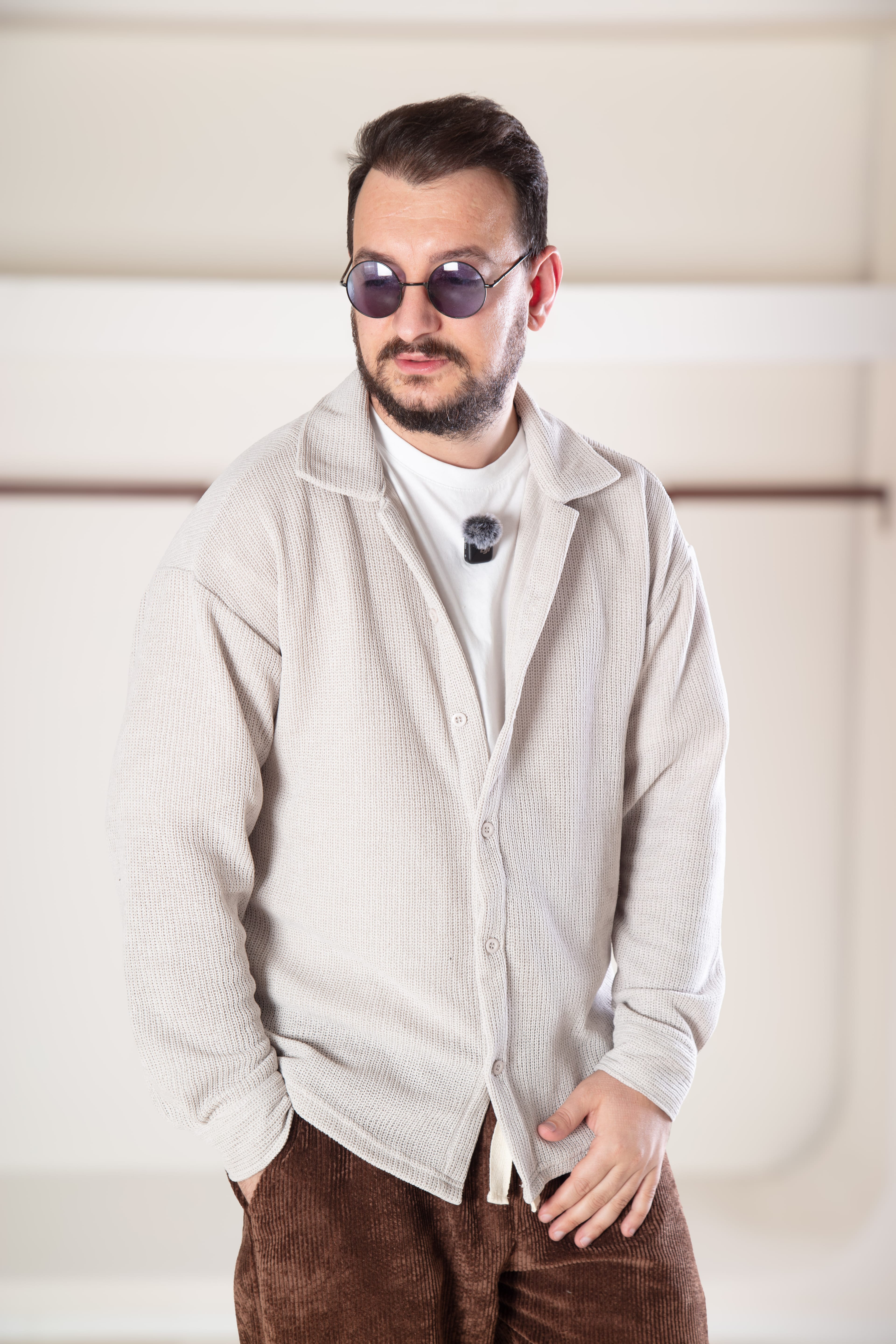 Oversize Triko Gömlek