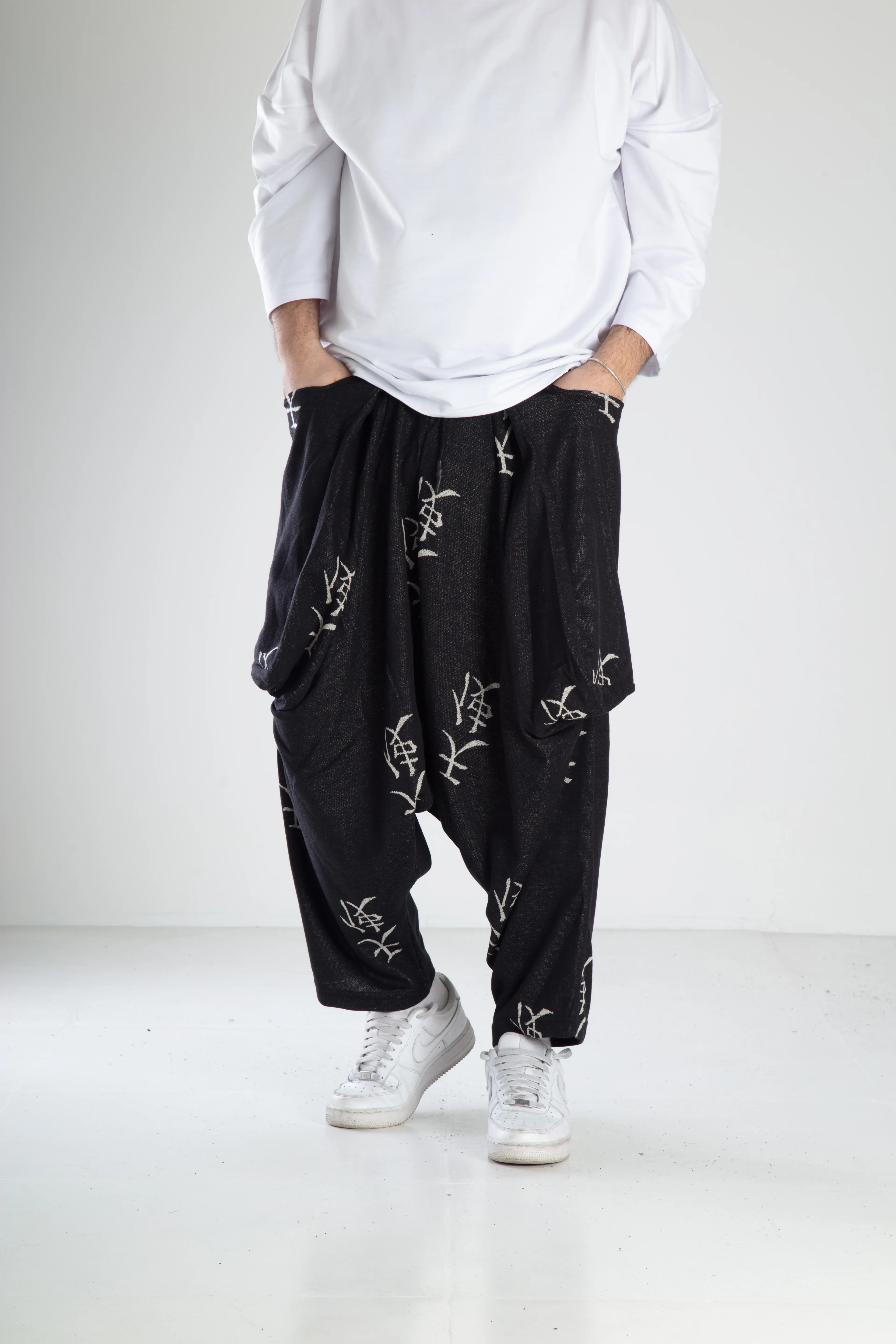 Torba Cep Spor Şalvar - siyah