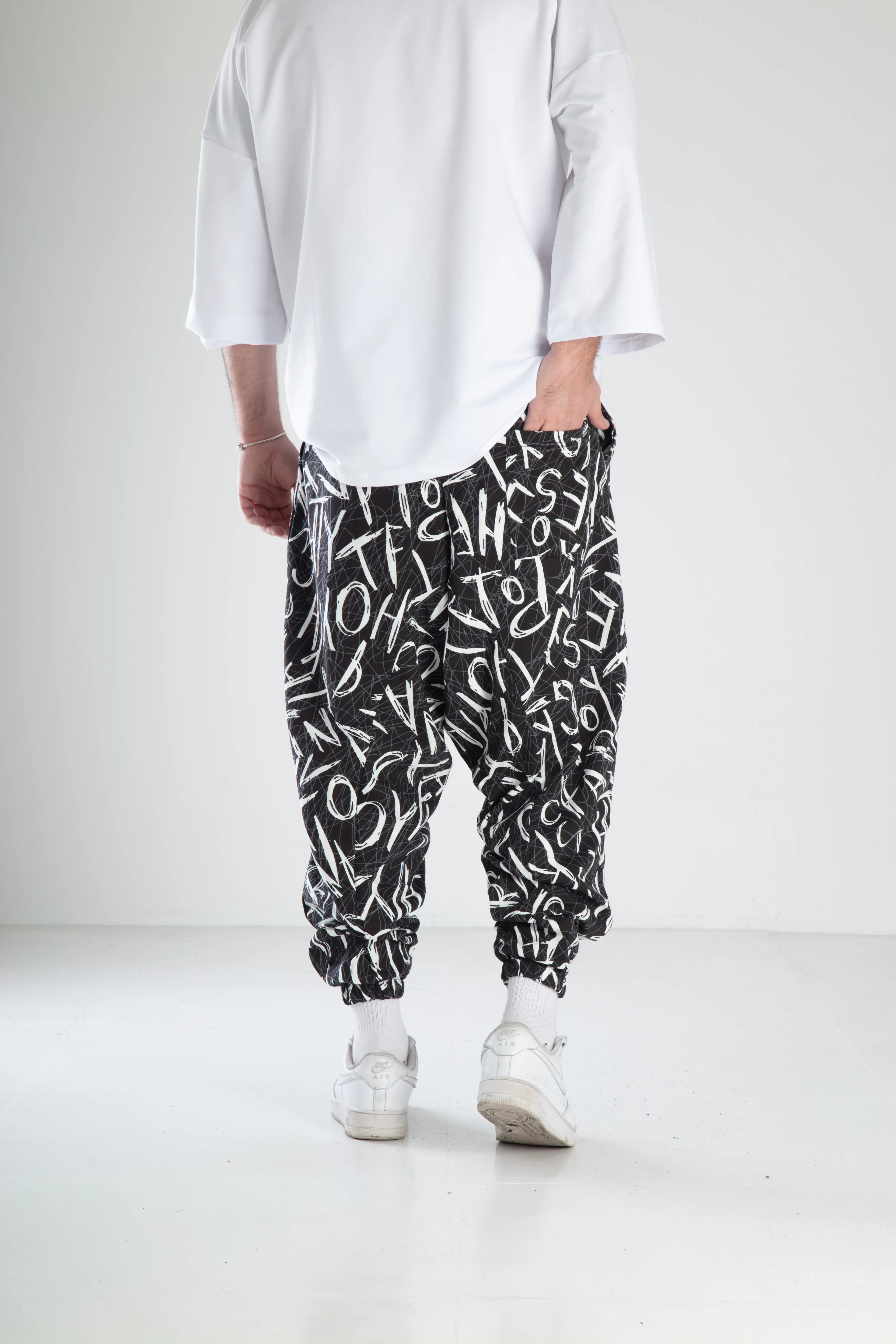 Harf Desen Spor Şalvar