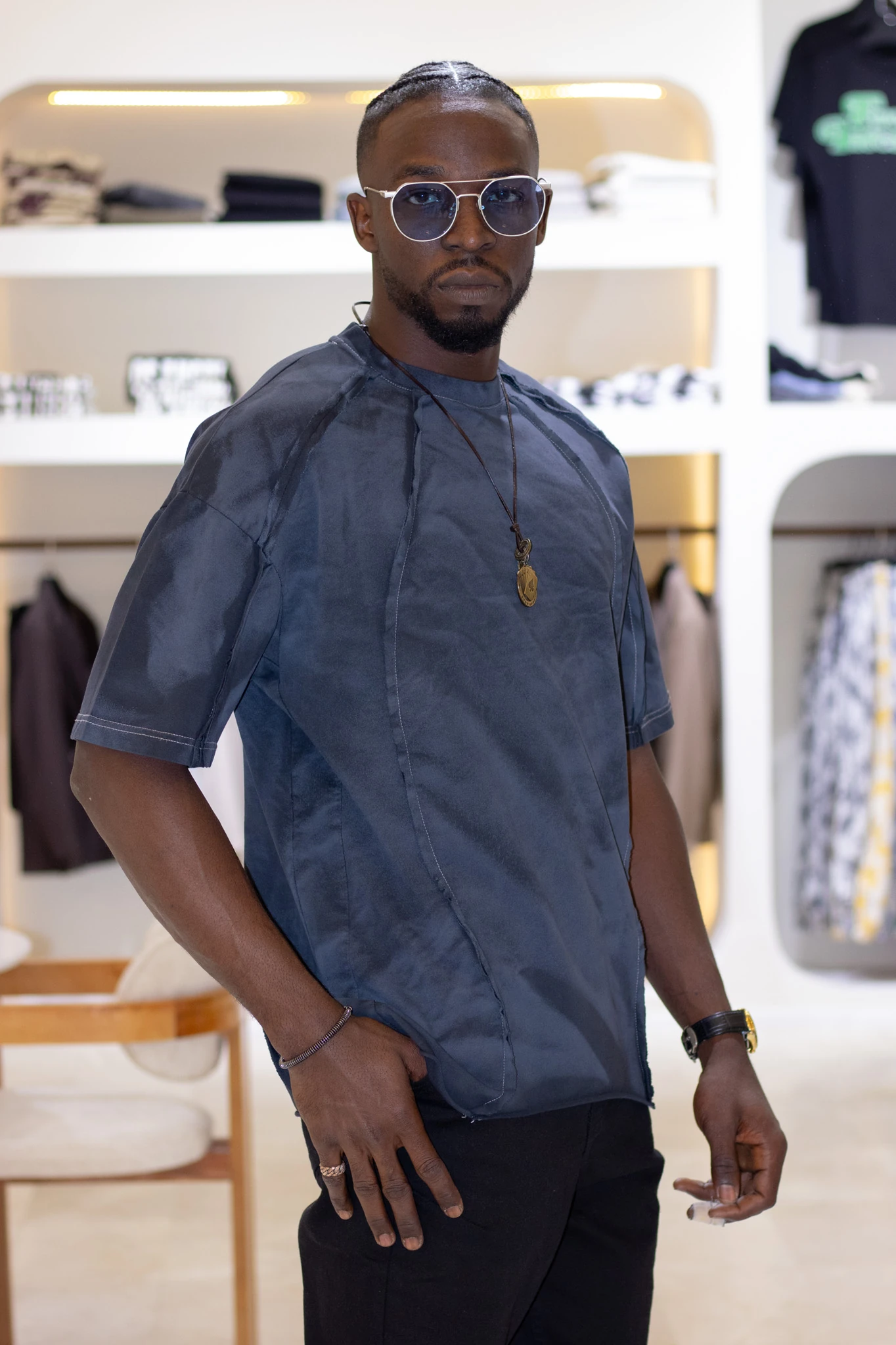 Pis Dikiş Detaylı Oversize T-Shirt