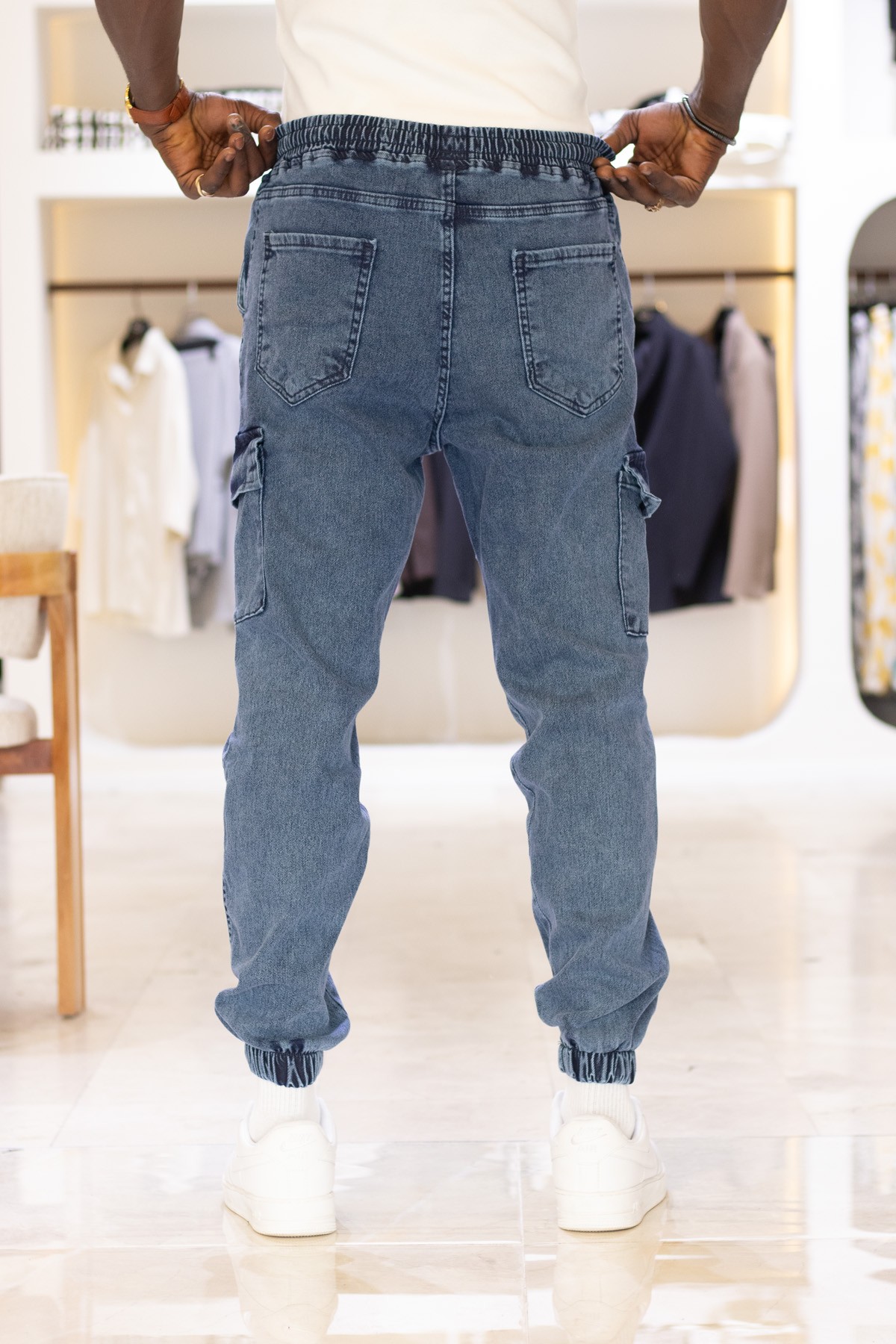 Bel Paça Lastikli Kargo Cepli Spor Jogger