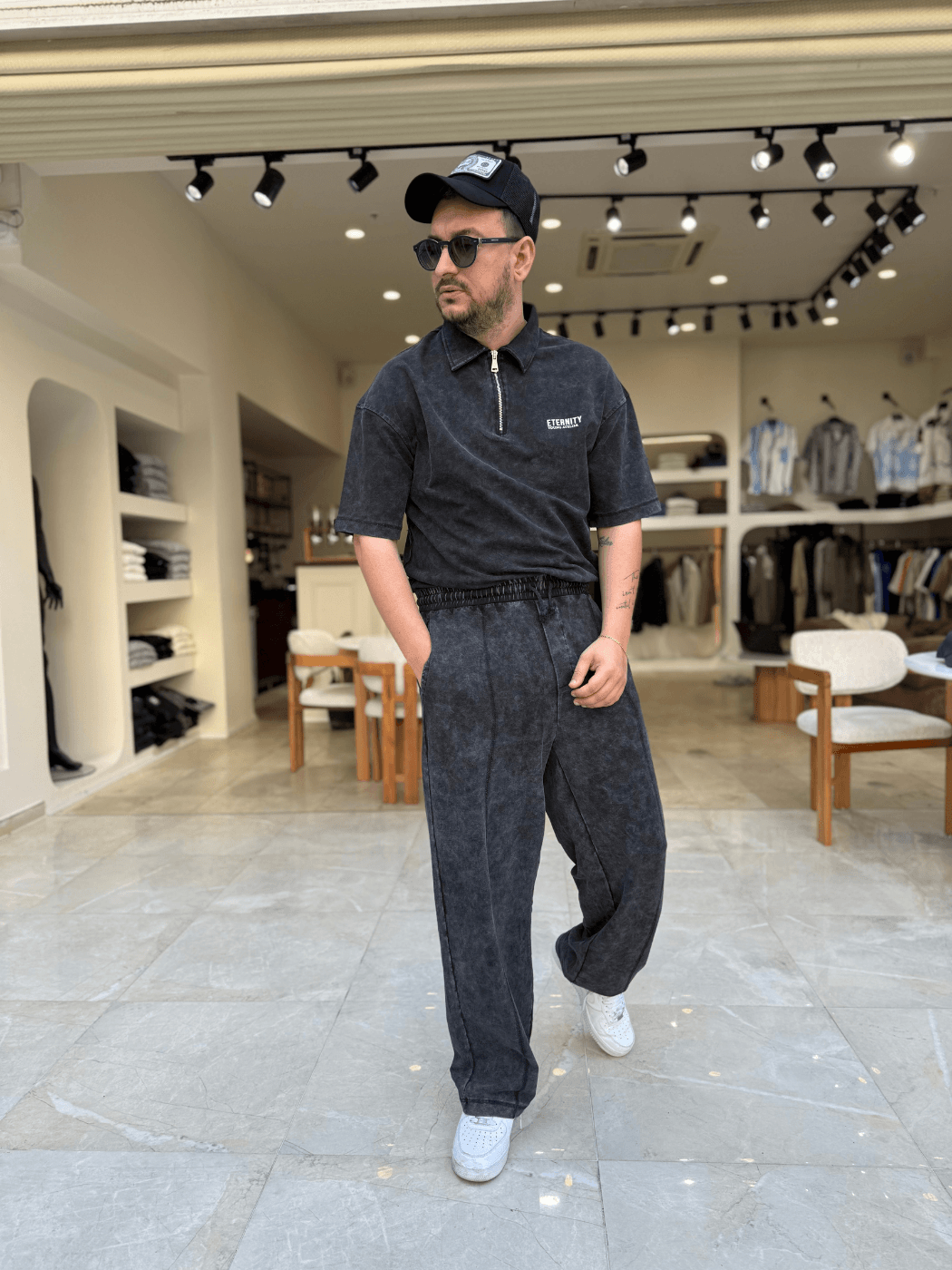Fermuar Detaylı Oversize Takım