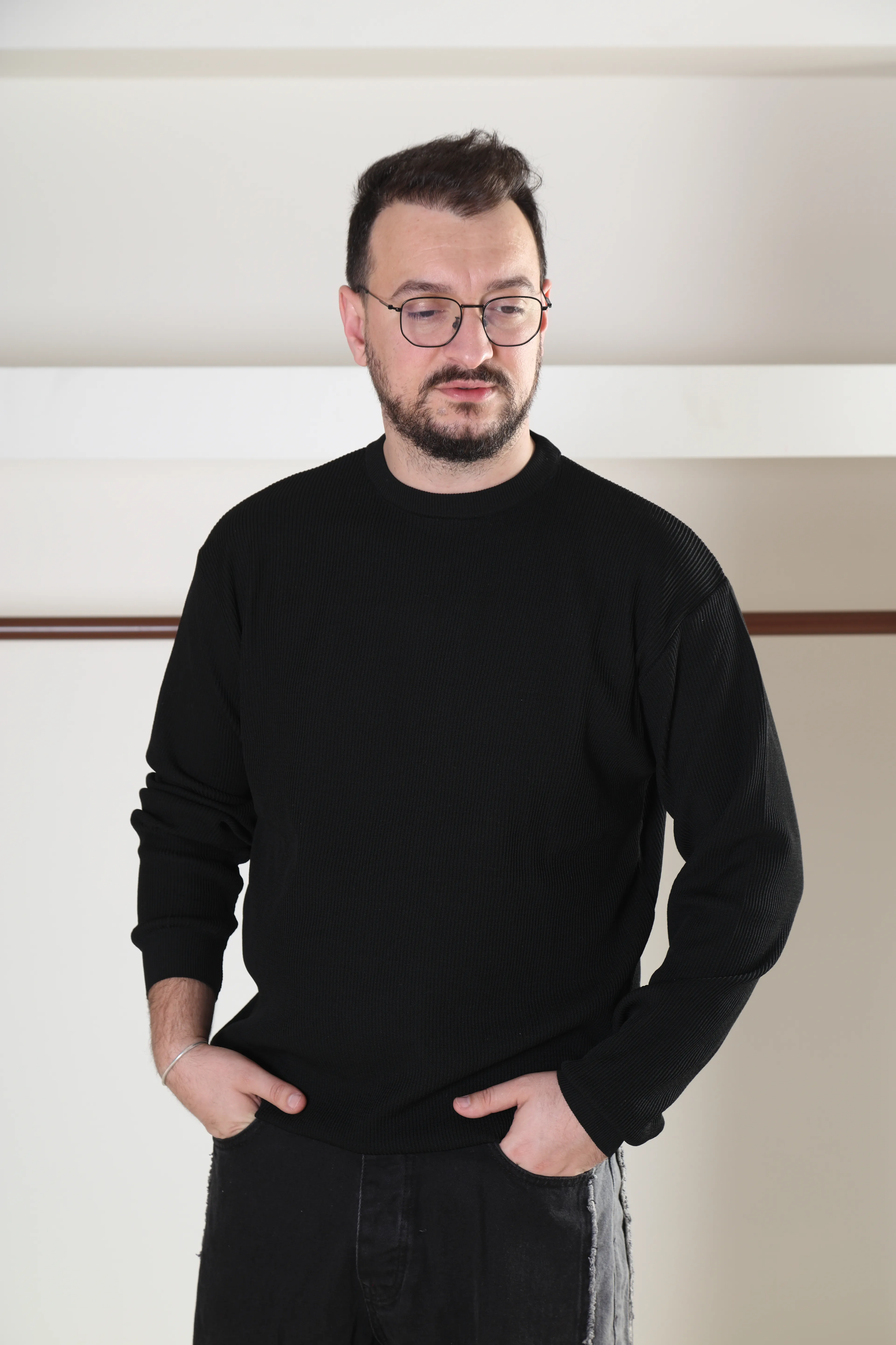 Ful Likralı Triko Sweat