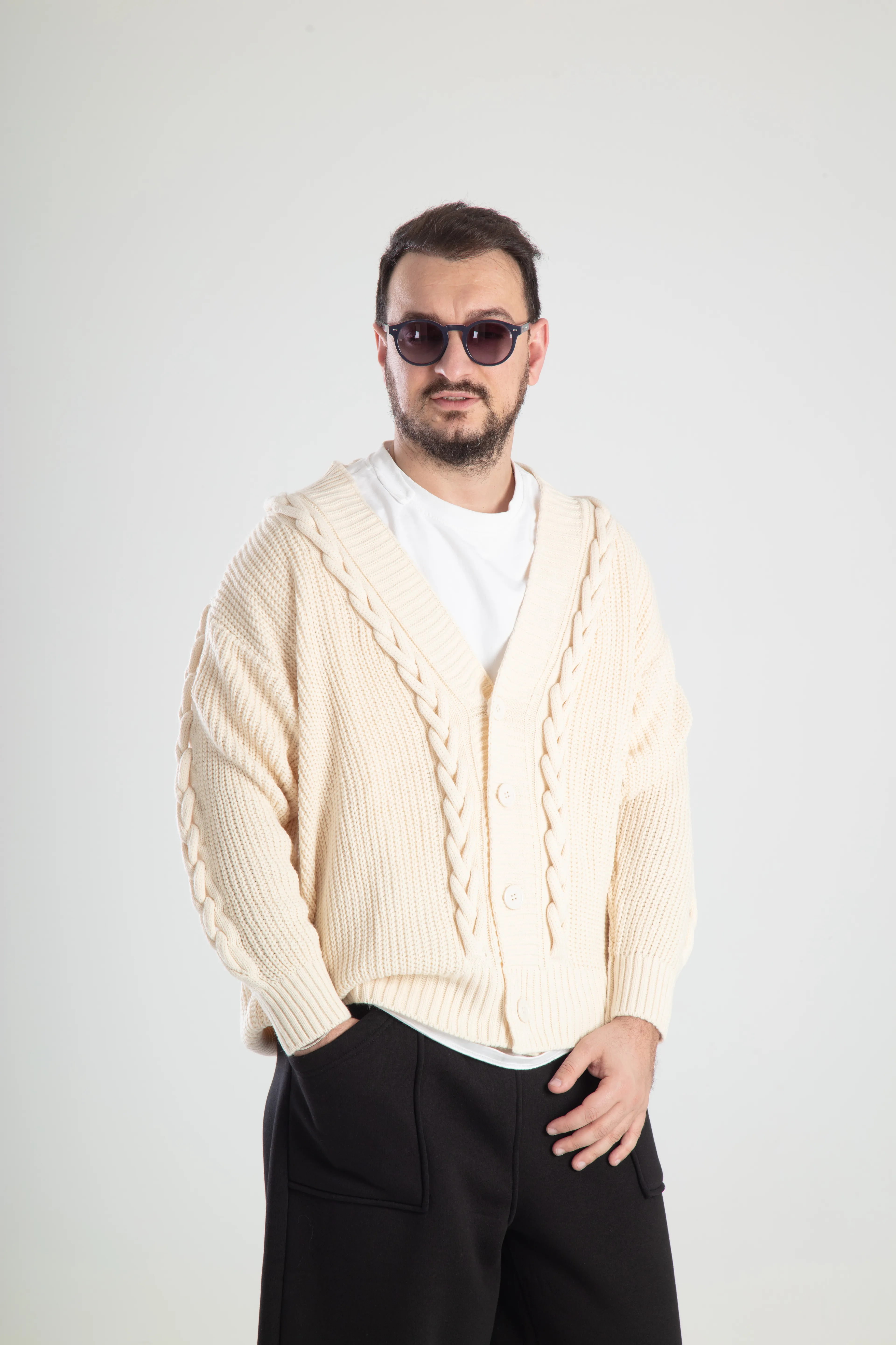 Premium Örgülü Triko Hırka