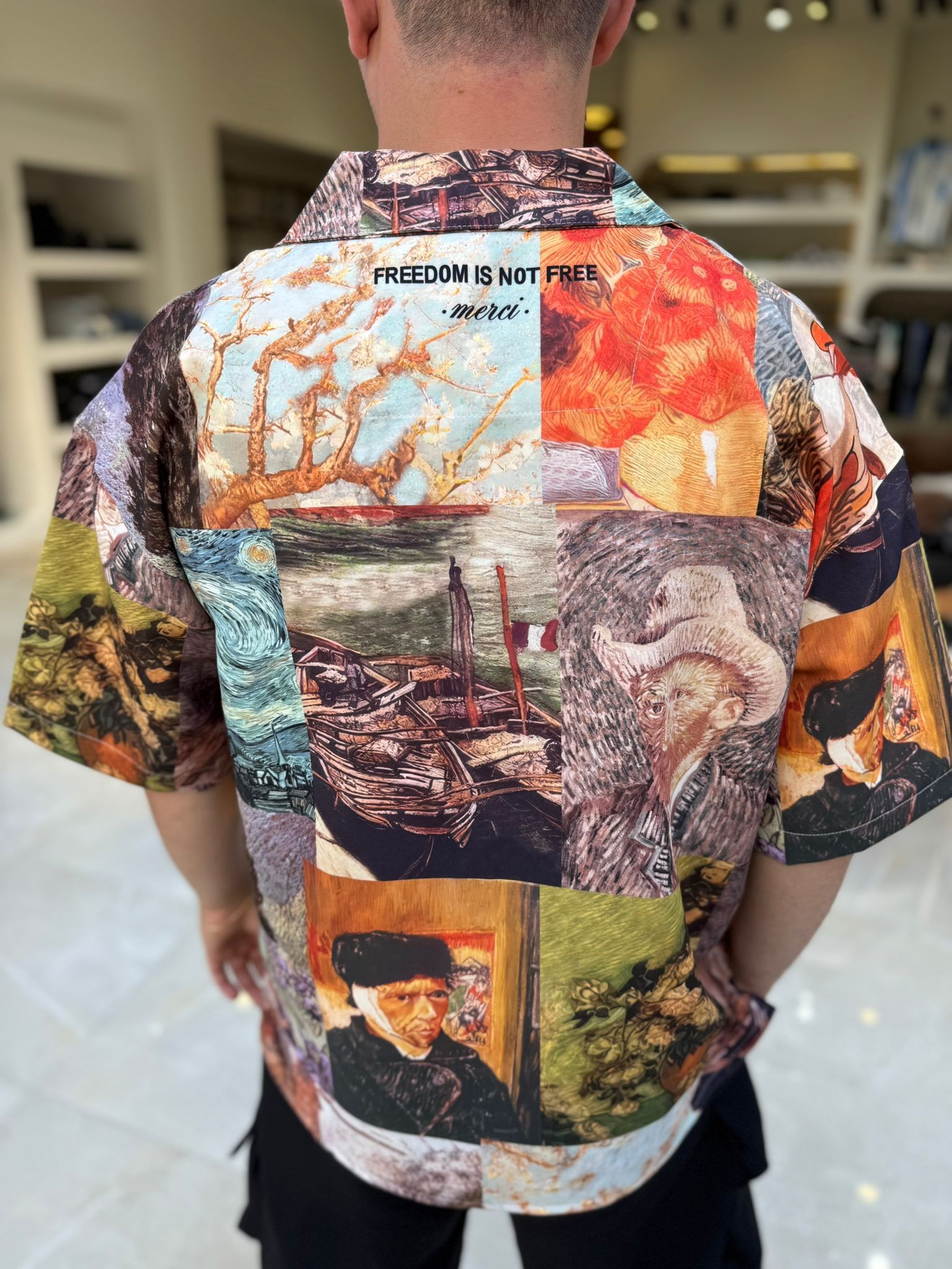 Van Gogh Desenli Gömlek