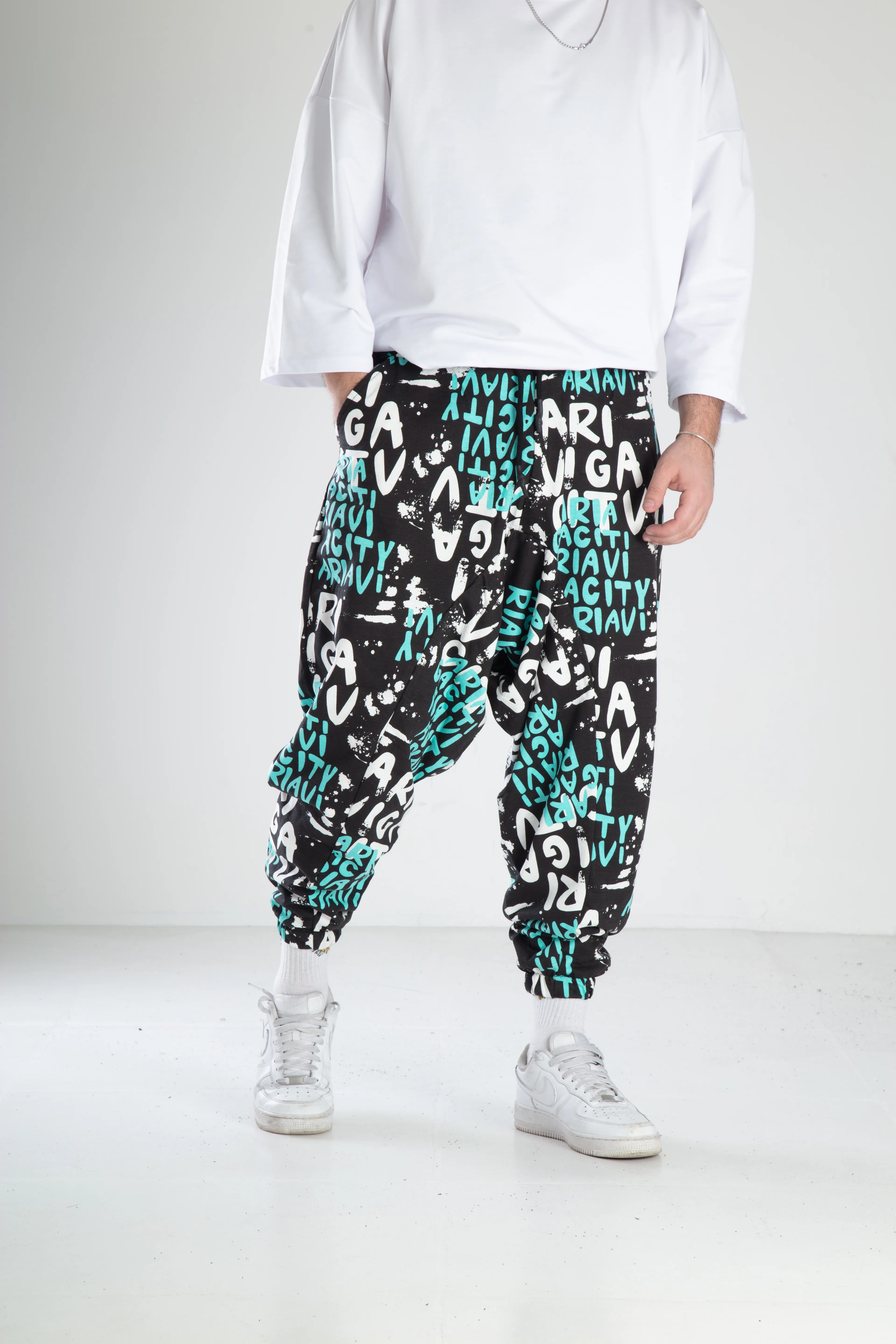 Harf Desen Spor Şalvar