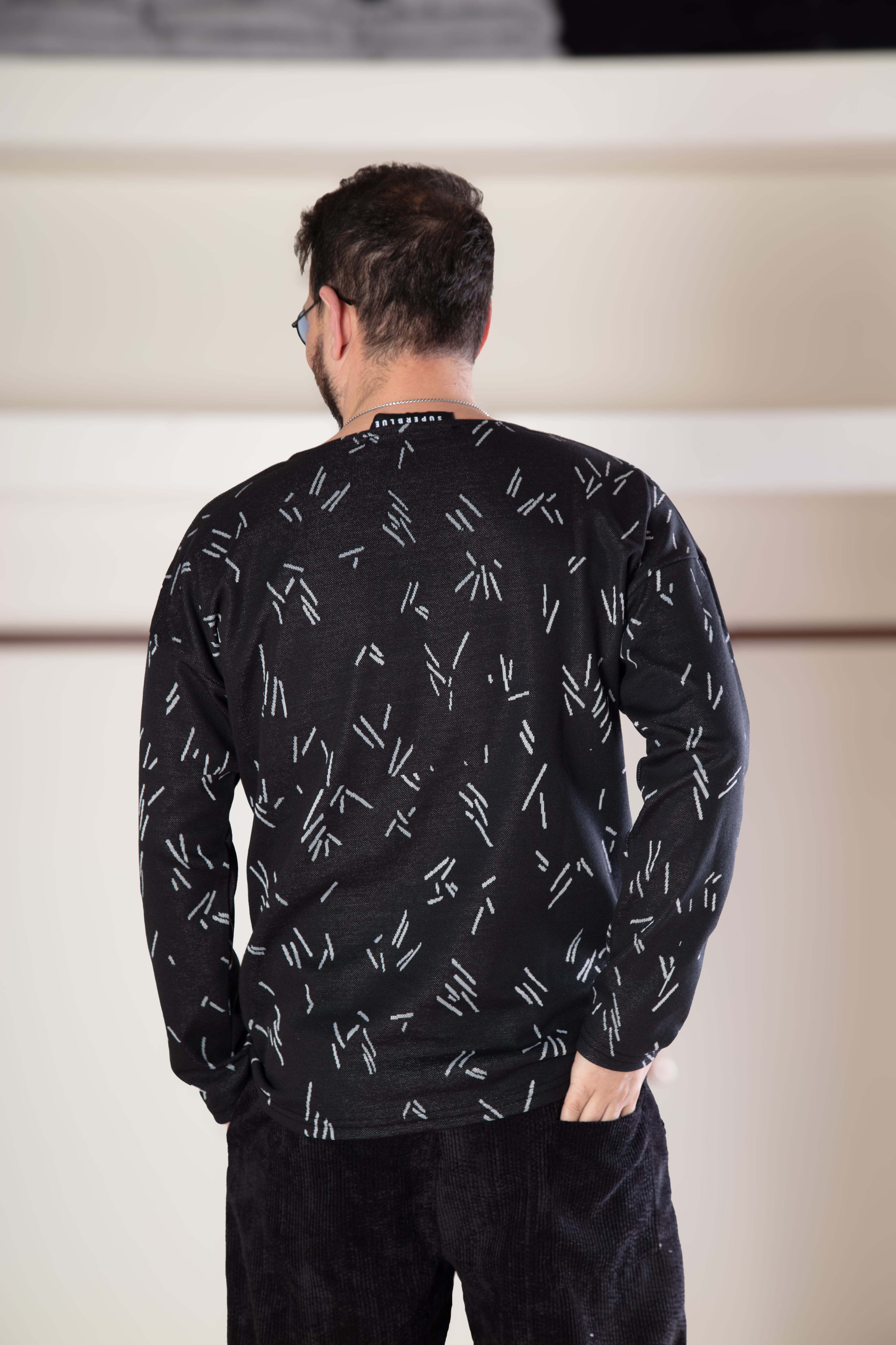 Acık Yaka Oversize Sweat