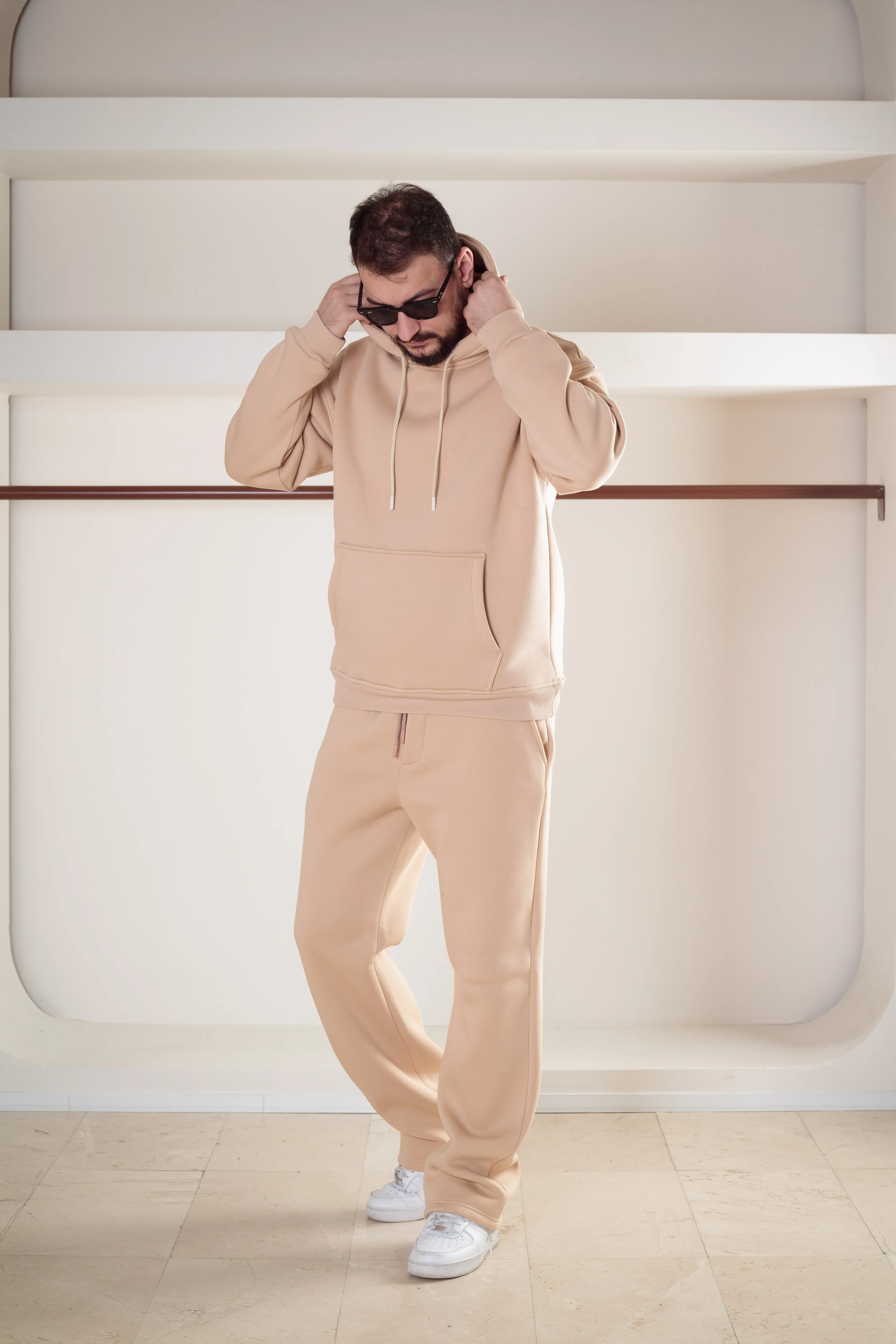 3iplik Şardonlu Oversize Takım