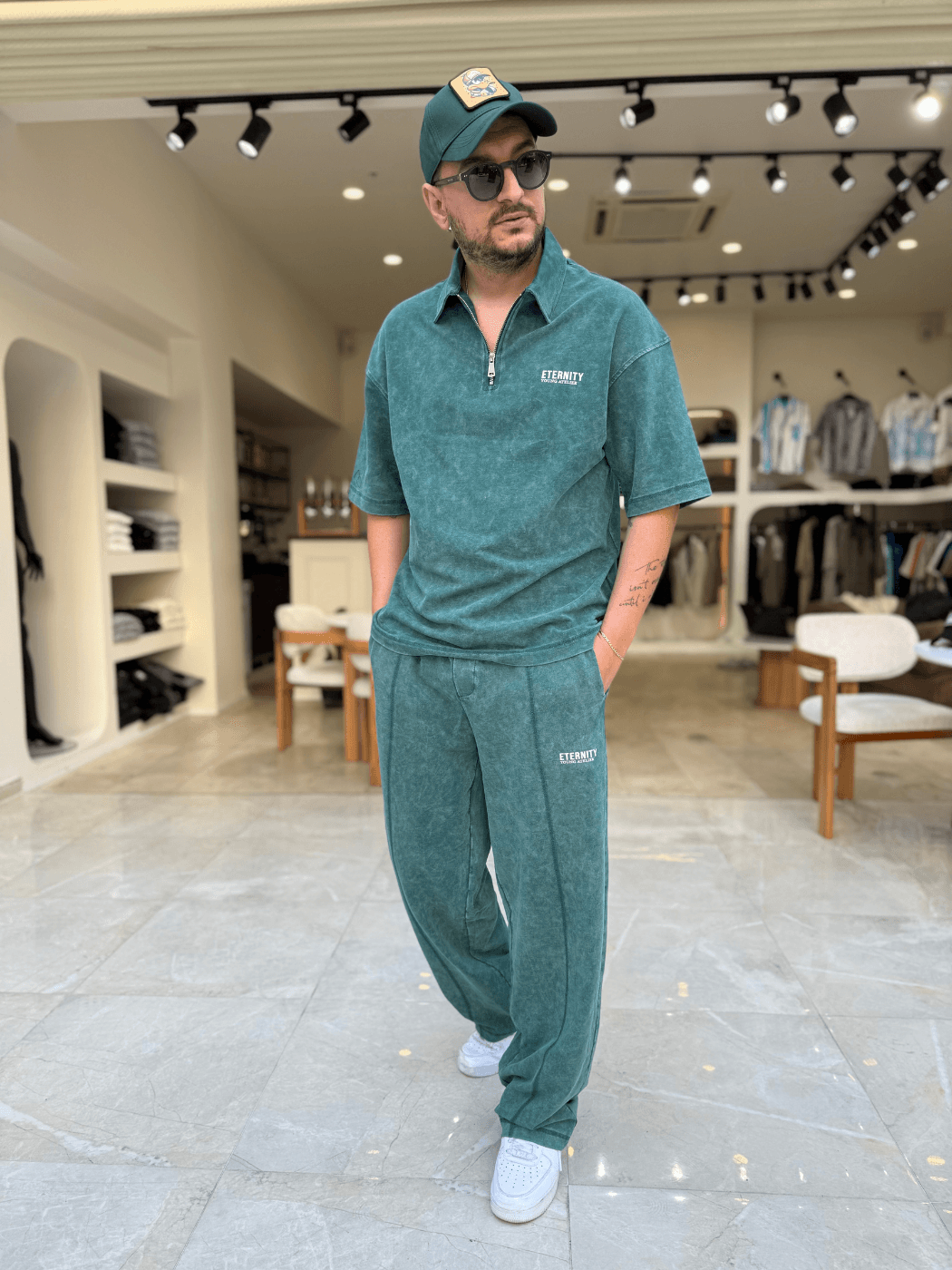 Fermuar Detaylı Oversize Takım
