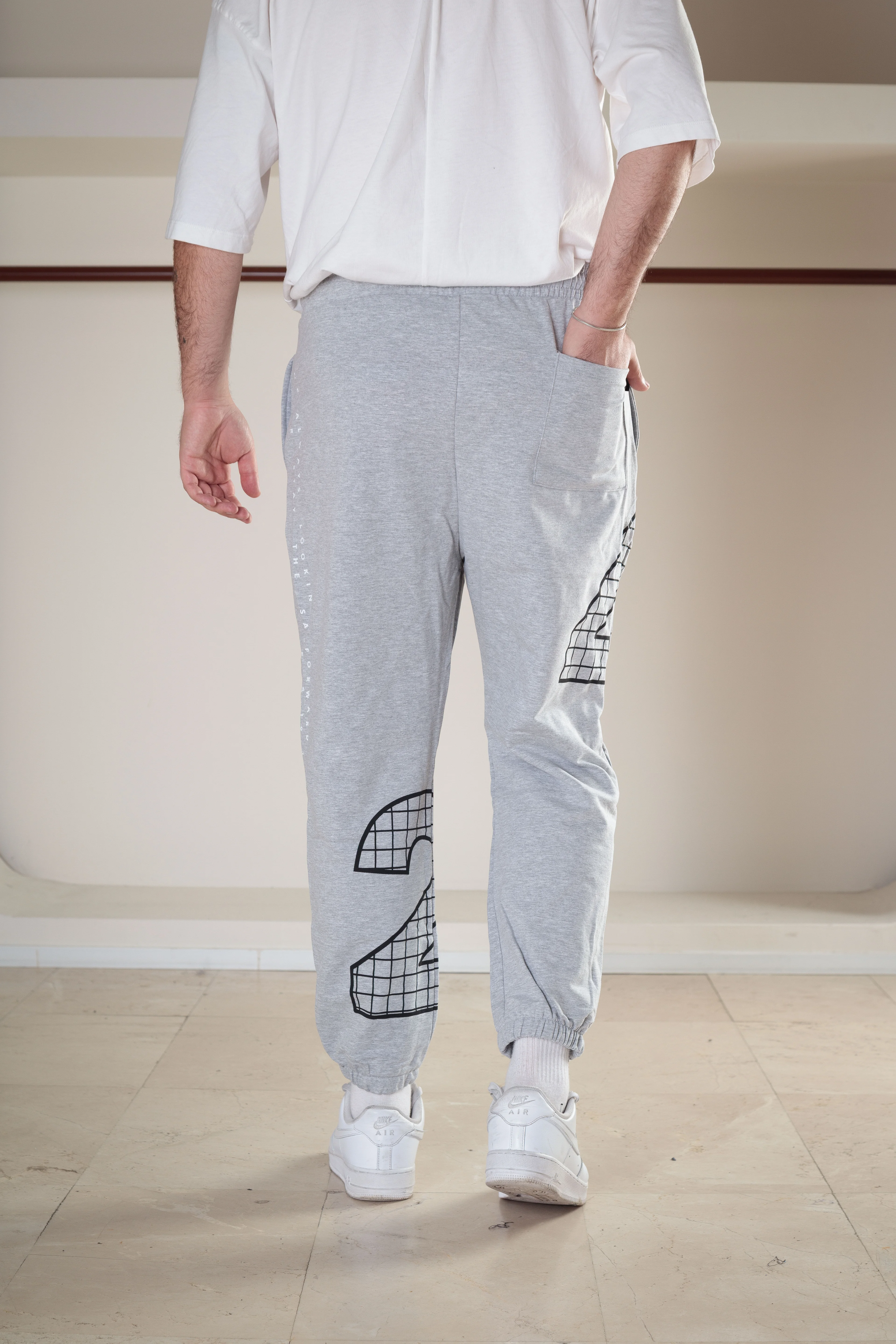 42Baskılı Paça Lastikli Jogger