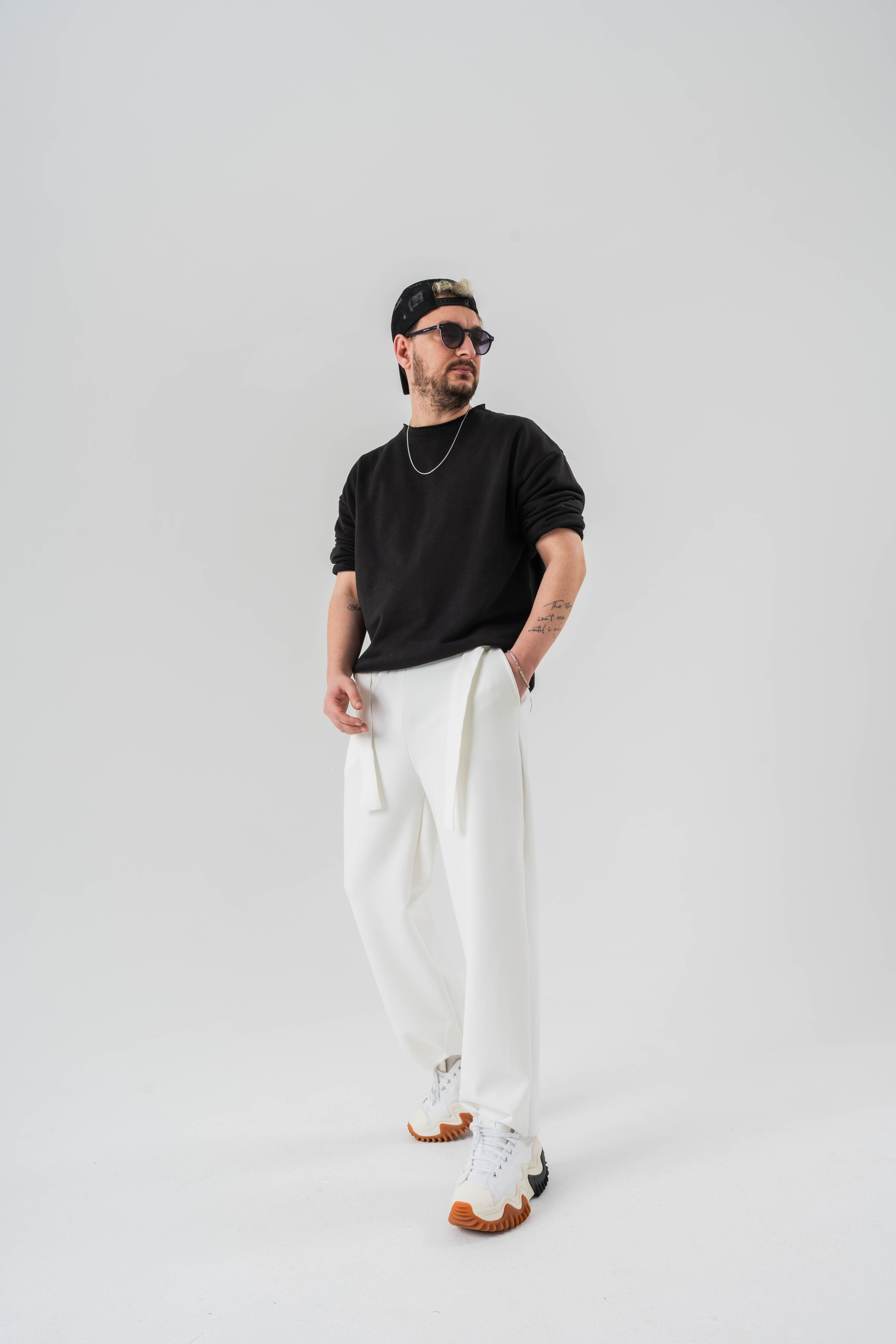 Kuşaklı Baggy Pantolon