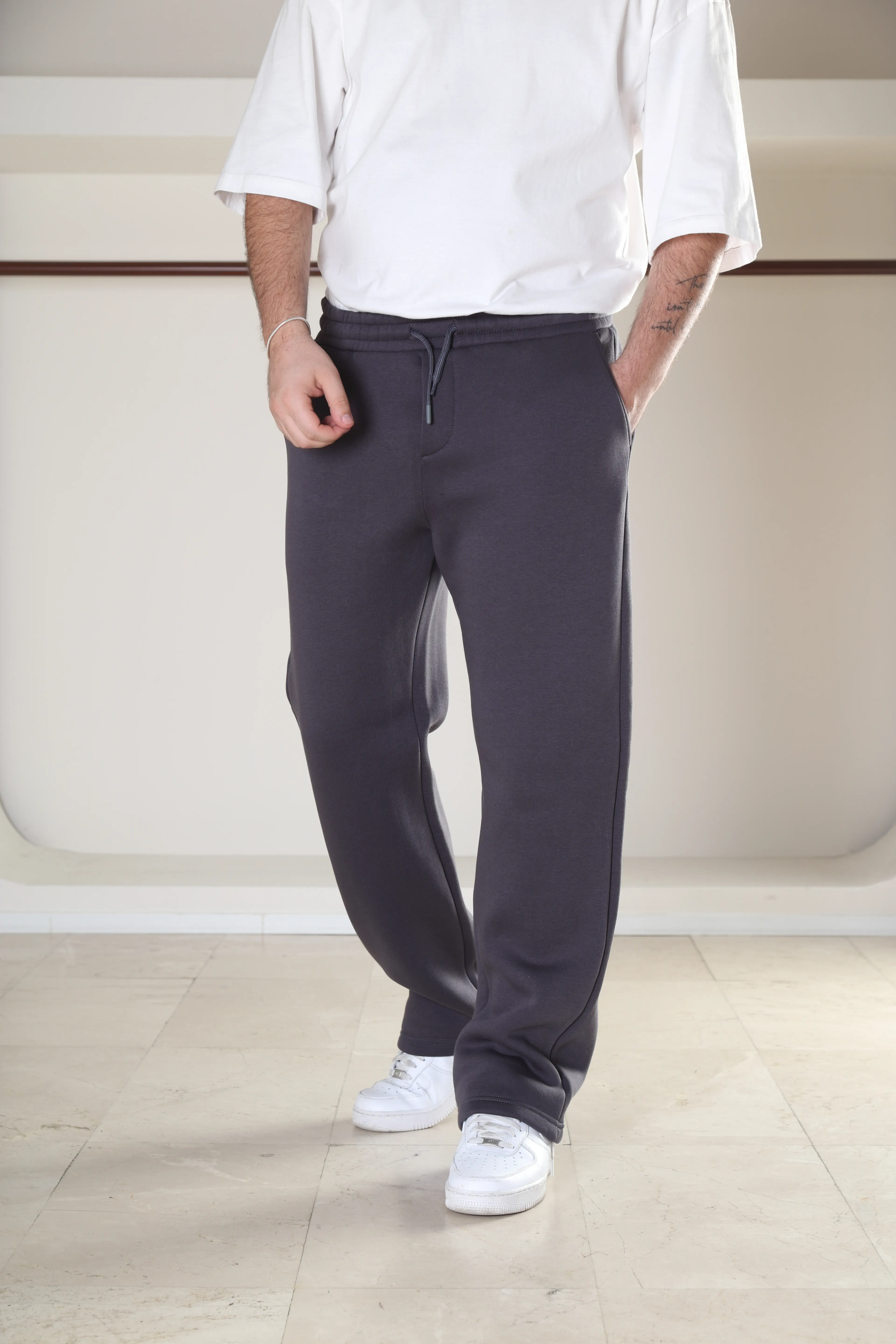 3iplik Şardonlu Baggy Eşofman