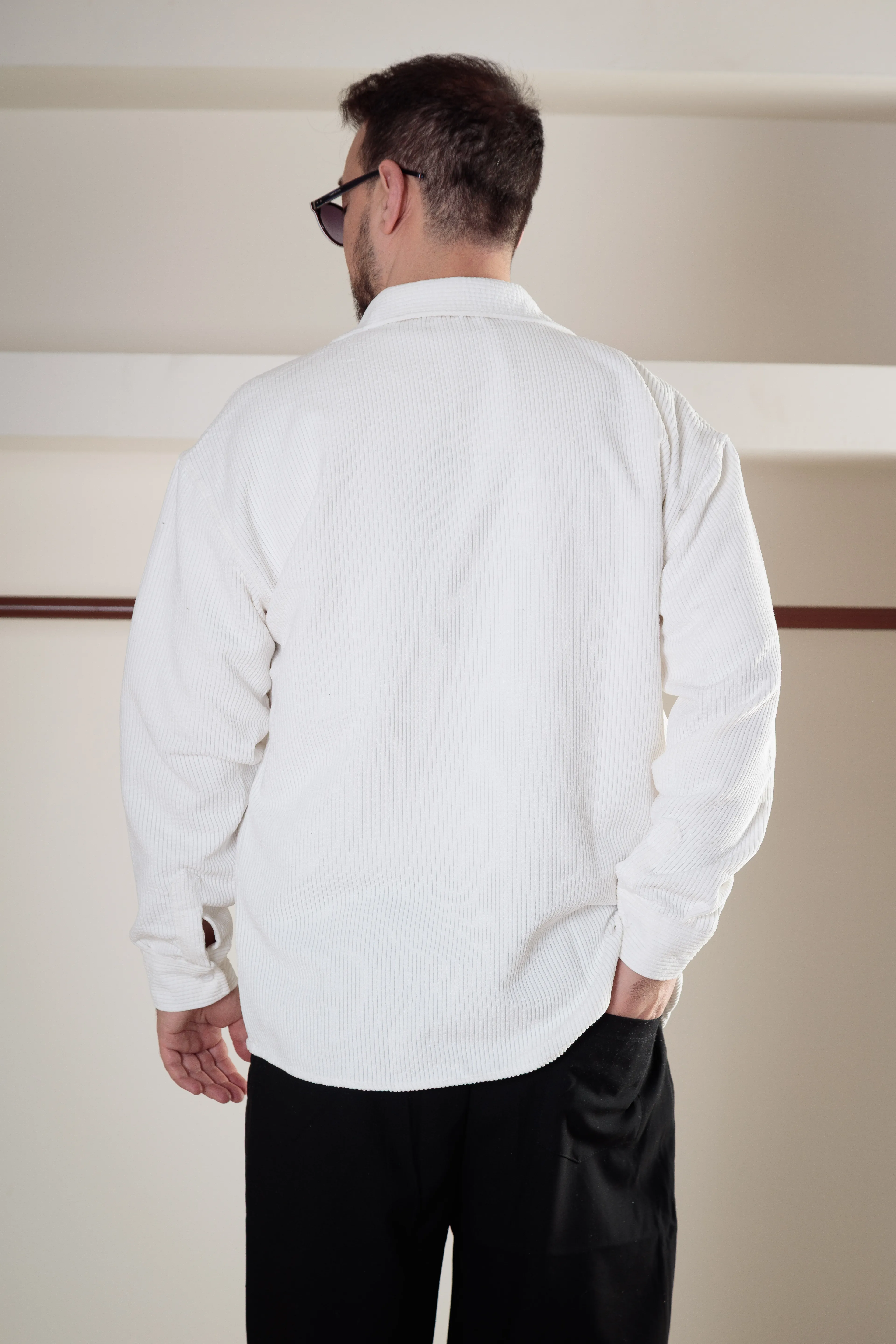 Oversize Kadife Gömlek