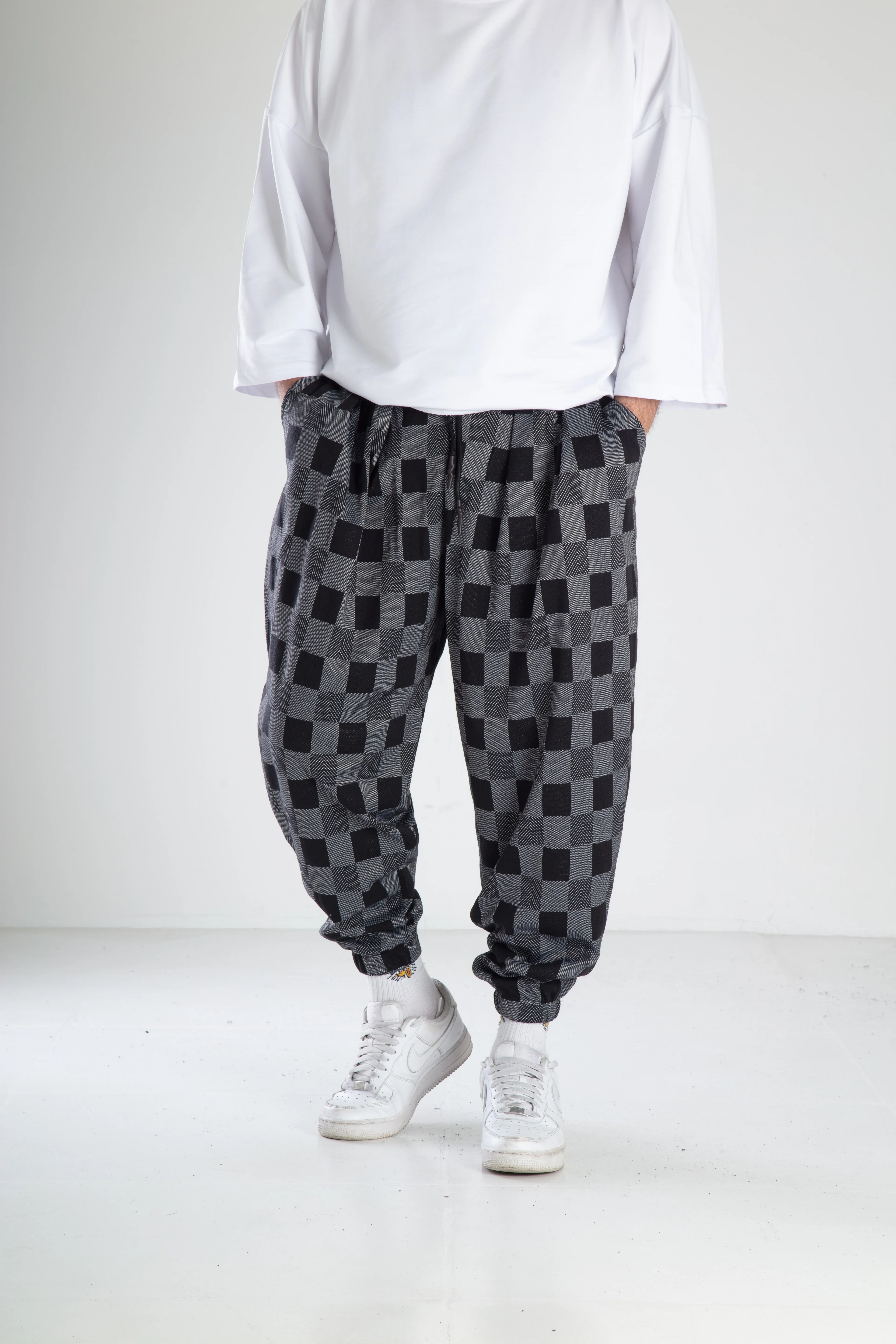 Kare Desen Spor Şalvar - antrasi̇t