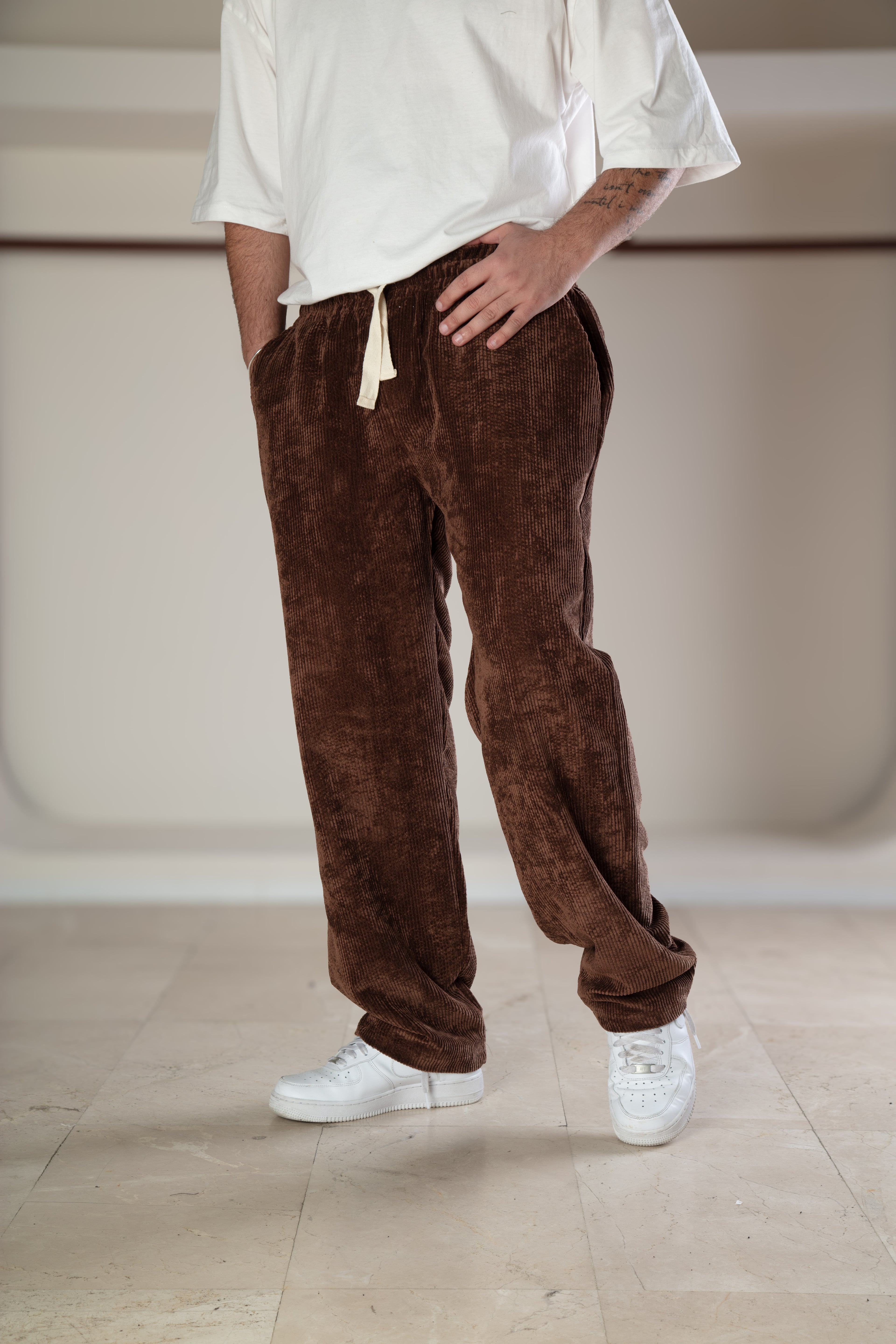 Kadife Kumaş Baggy Pantolon