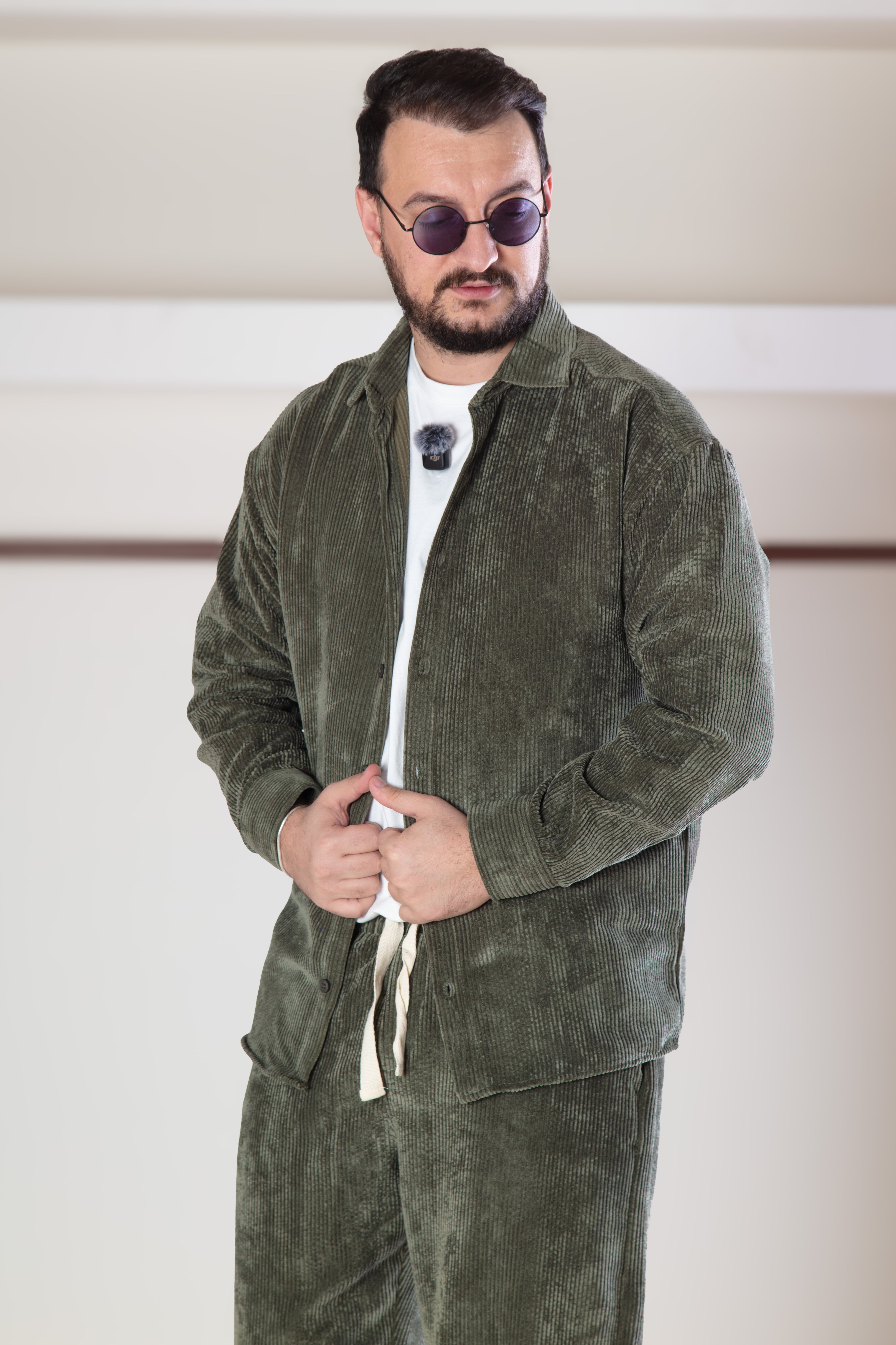 Oversize Kadife Gömlek