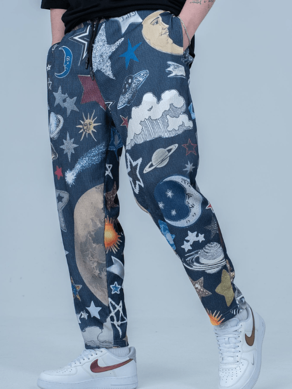Desenli Baggy Pantolon
