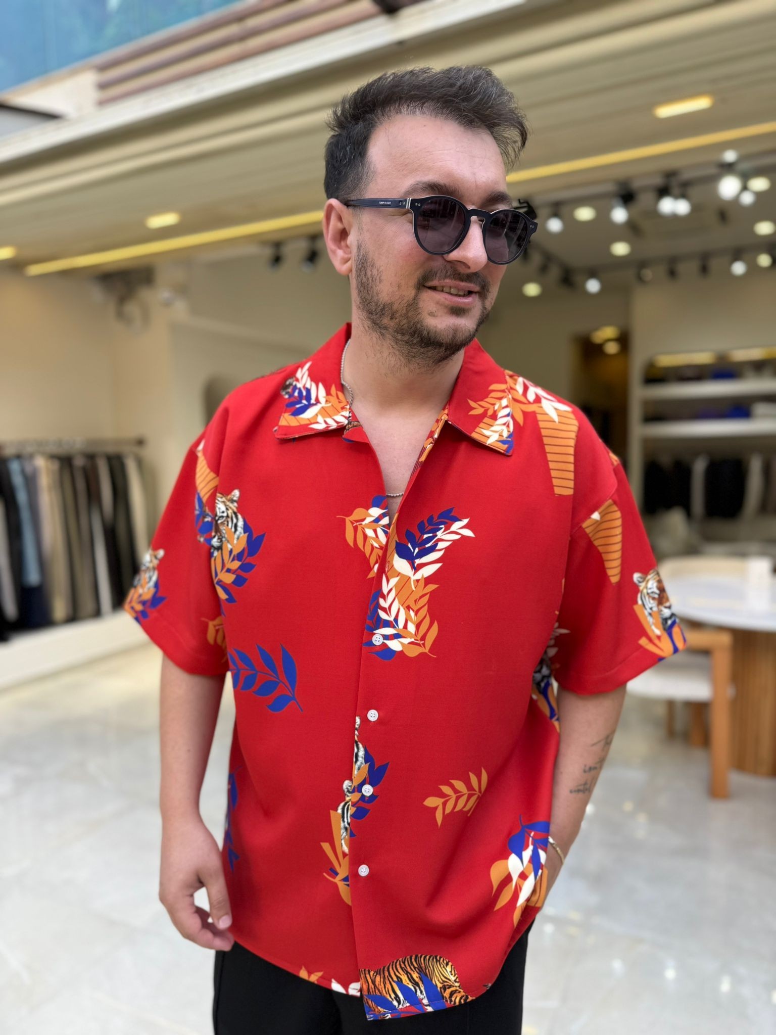 Tony Montana Gangsta Desenli Gömlek