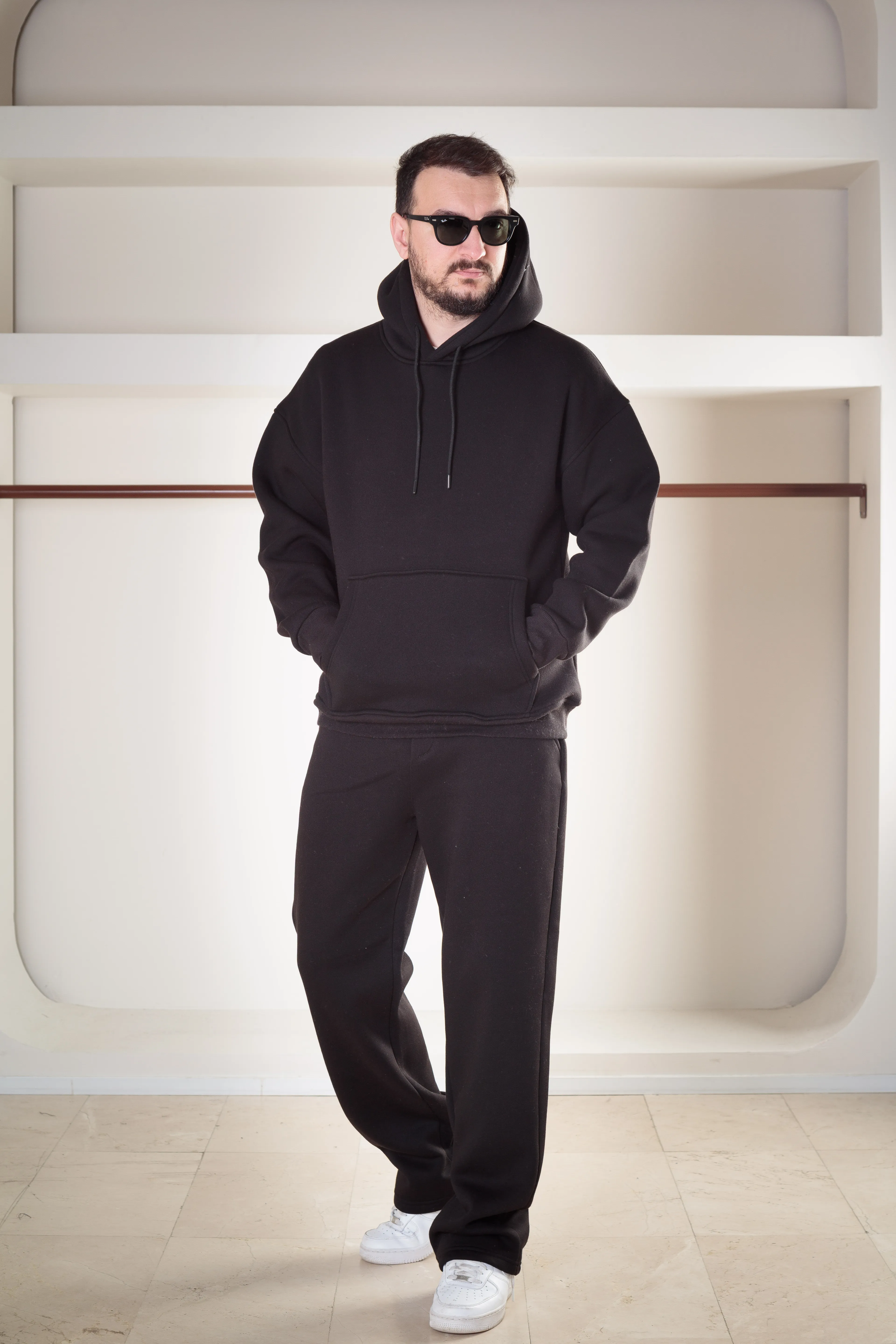 3iplik Şardonlu Oversize Takım