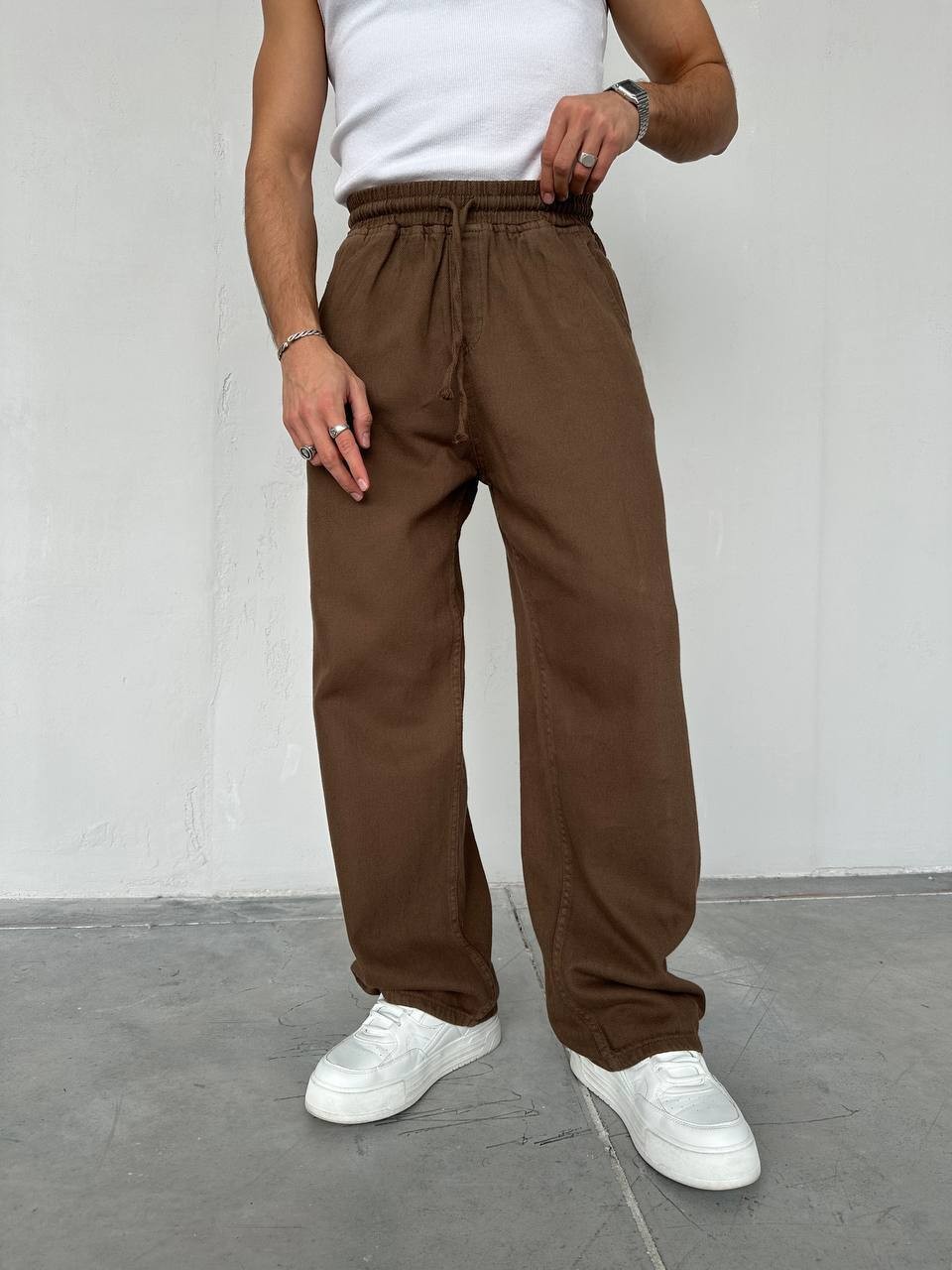 Gabardin Baggy Pantolon