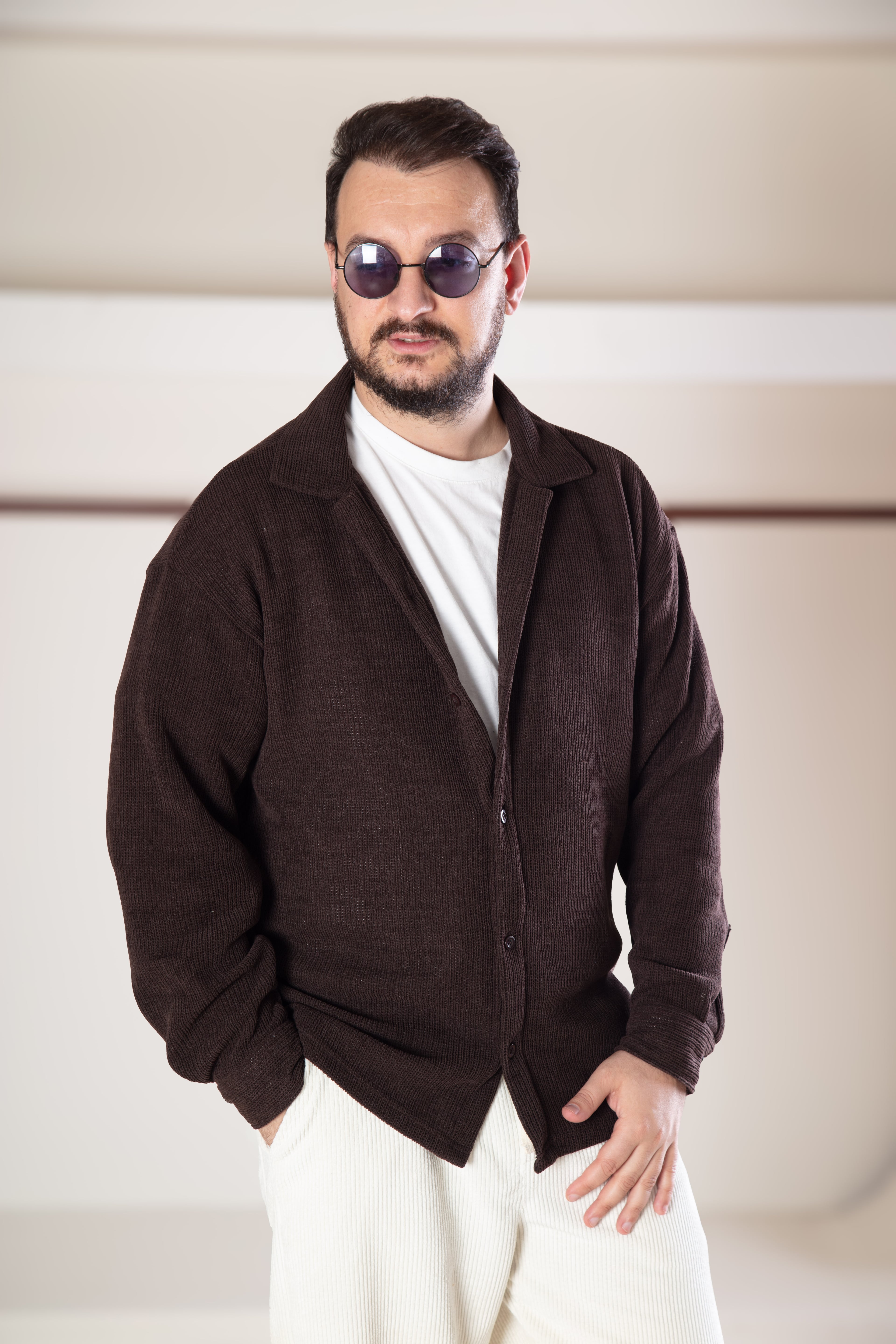 Oversize Triko Gömlek