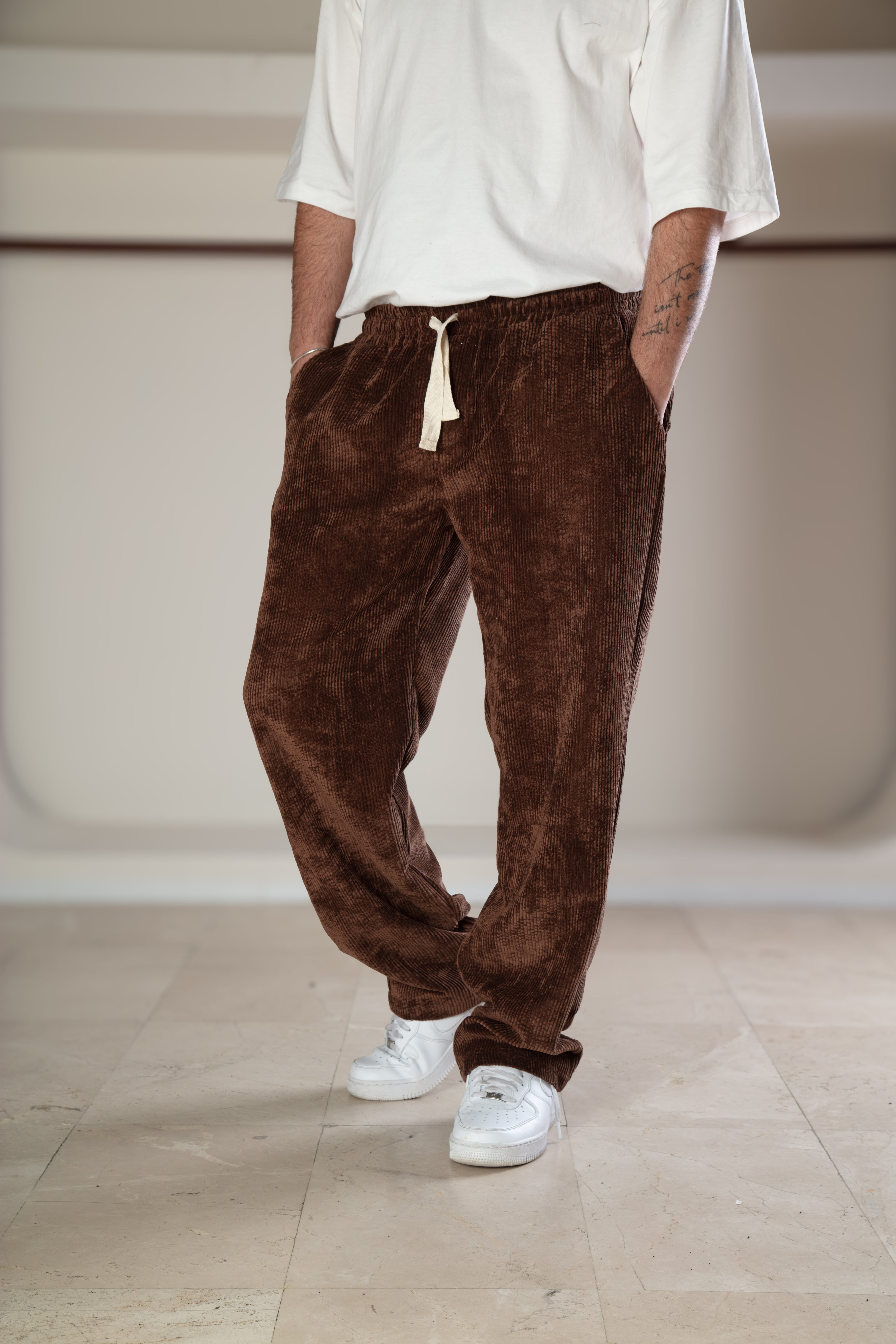 Kadife Kumaş Baggy Pantolon