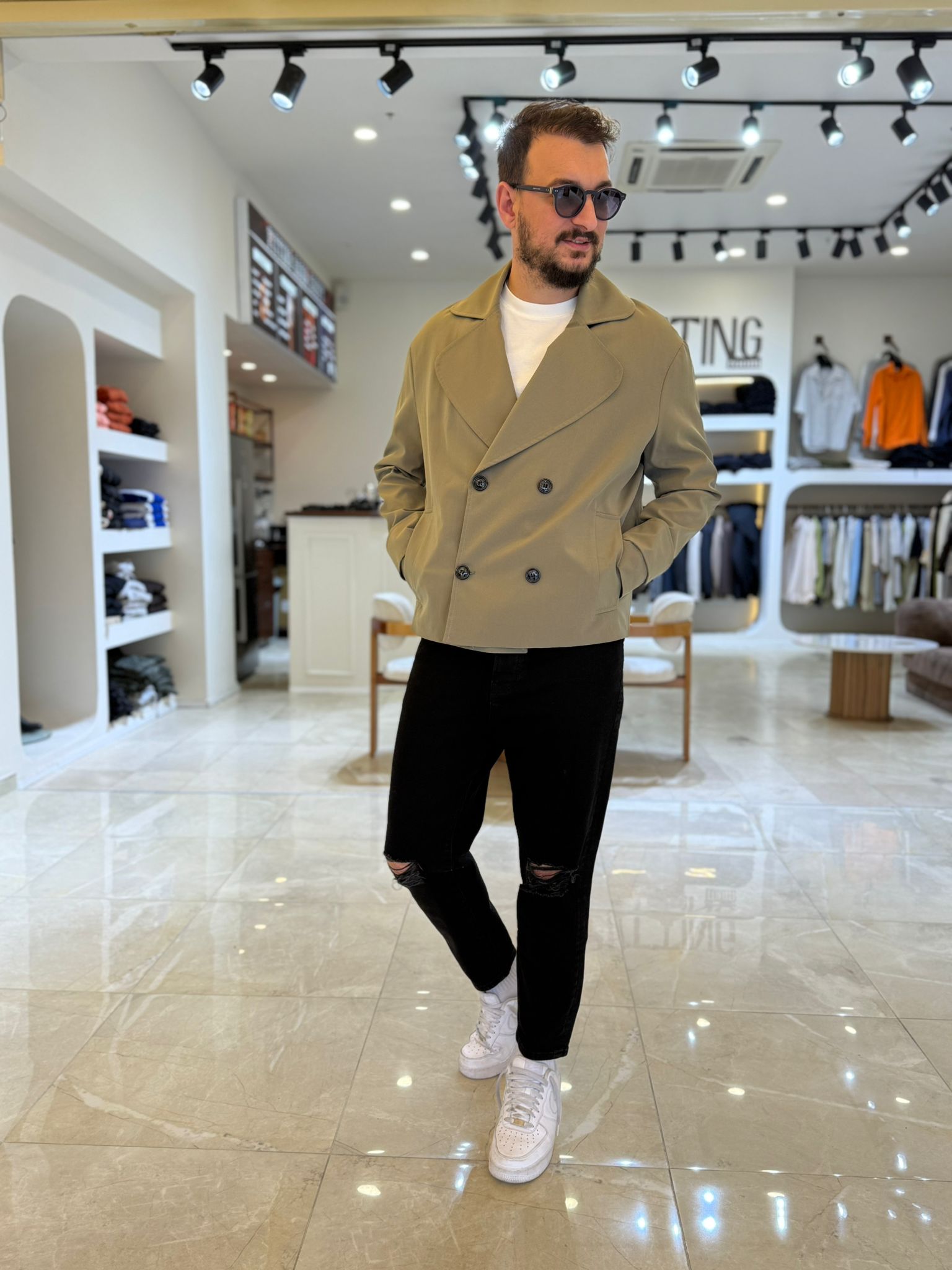 Dört Düğme Premium Kalite Trençkot