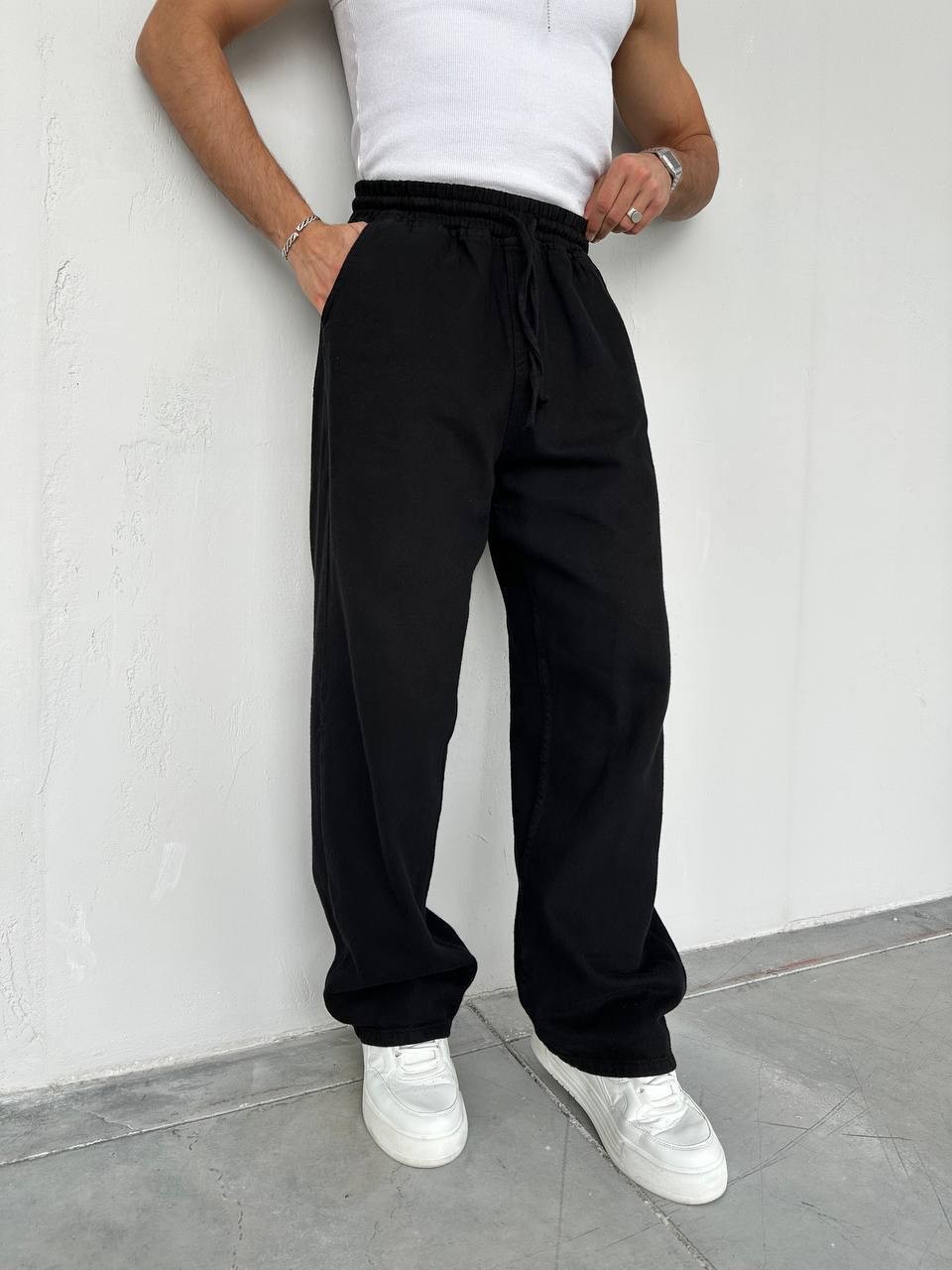 Gabardin Baggy Pantolon
