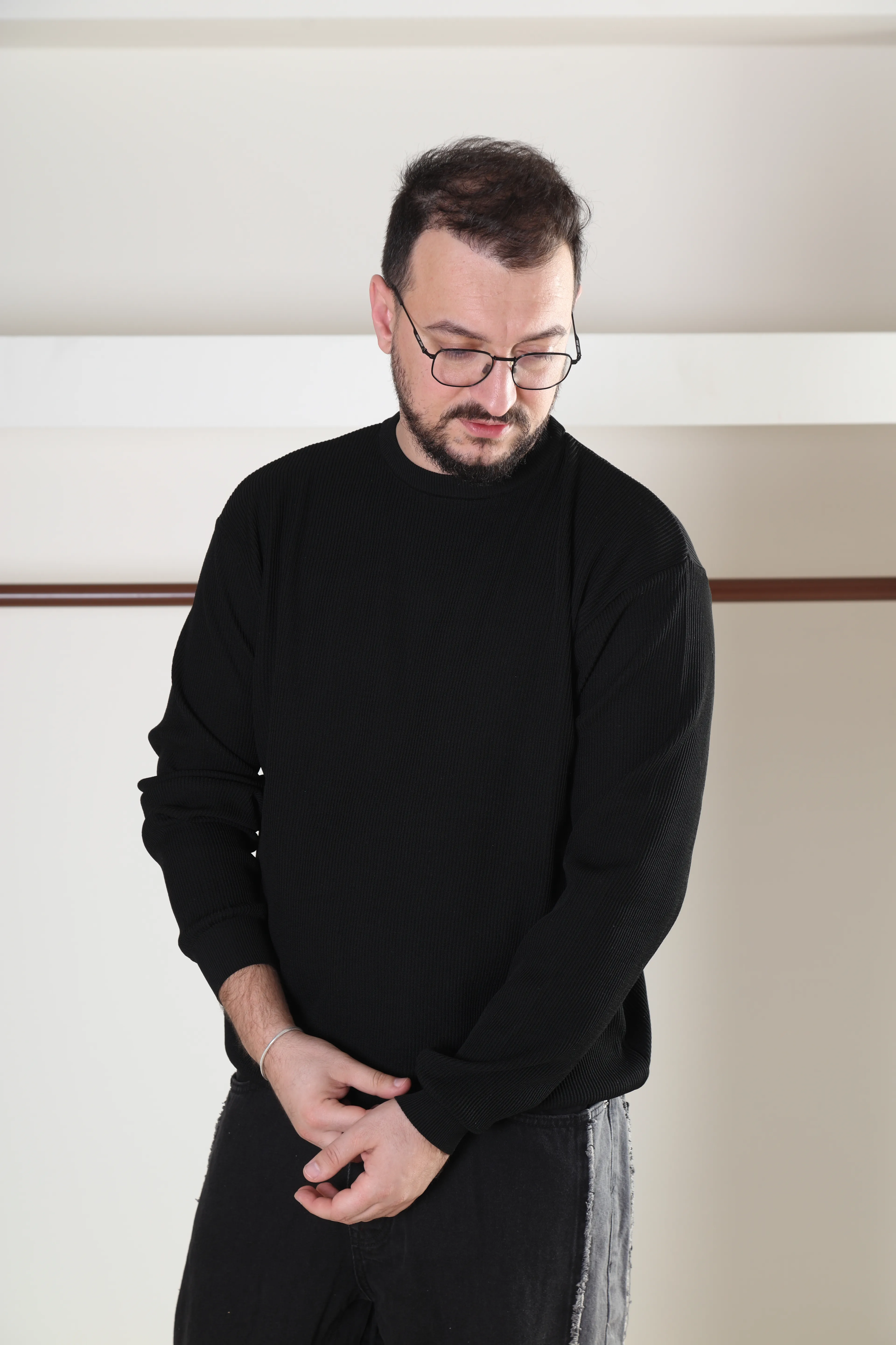 Ful Likralı Triko Sweat