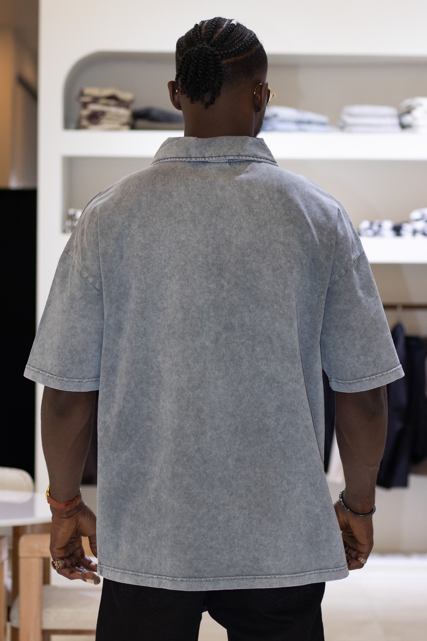 Polo Yaka Fermuarlı Cep Detaylı Tshirt