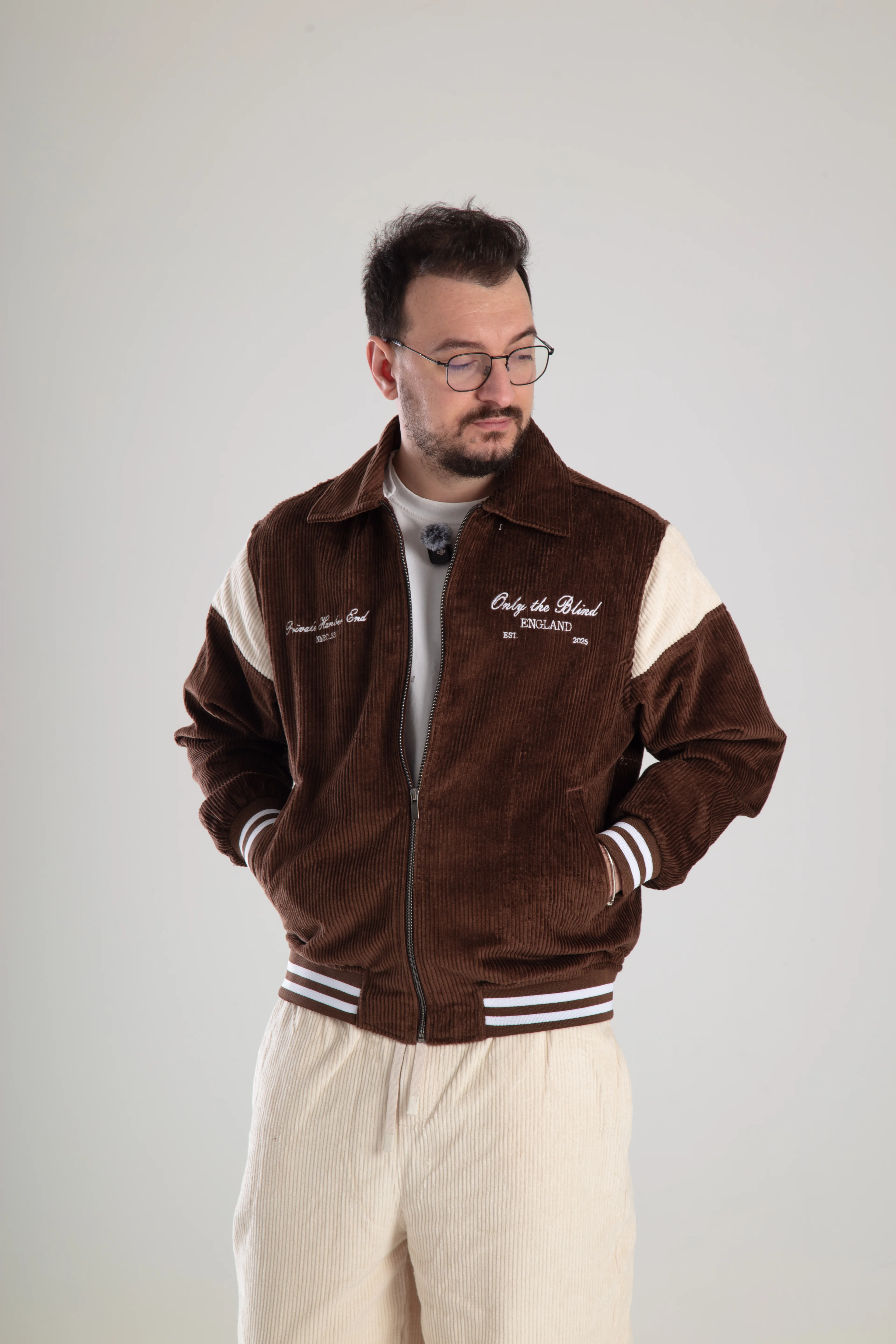 Erkek Oversize Kadife Ceket - kahverengi