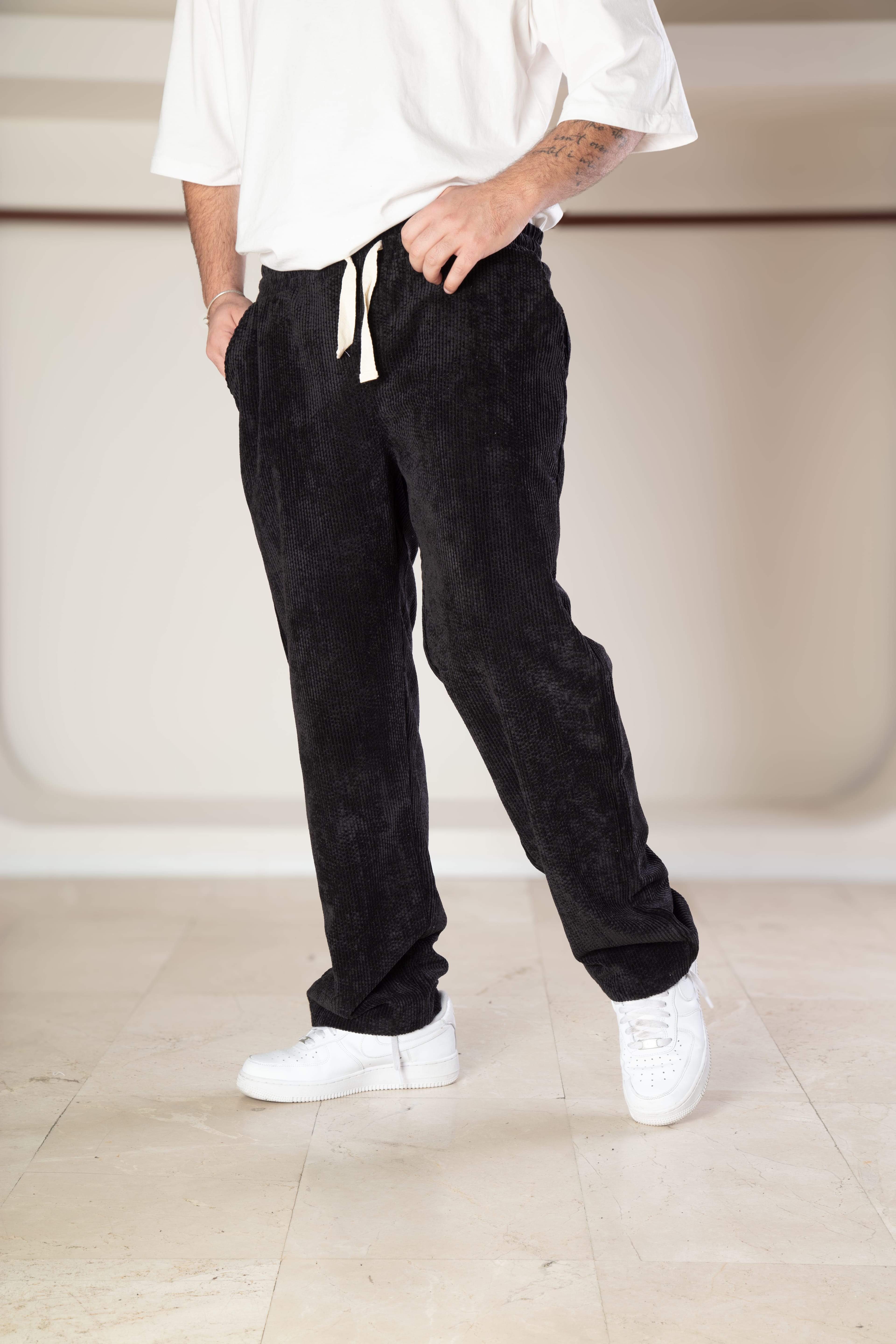 Kadife Kumaş Baggy Pantolon