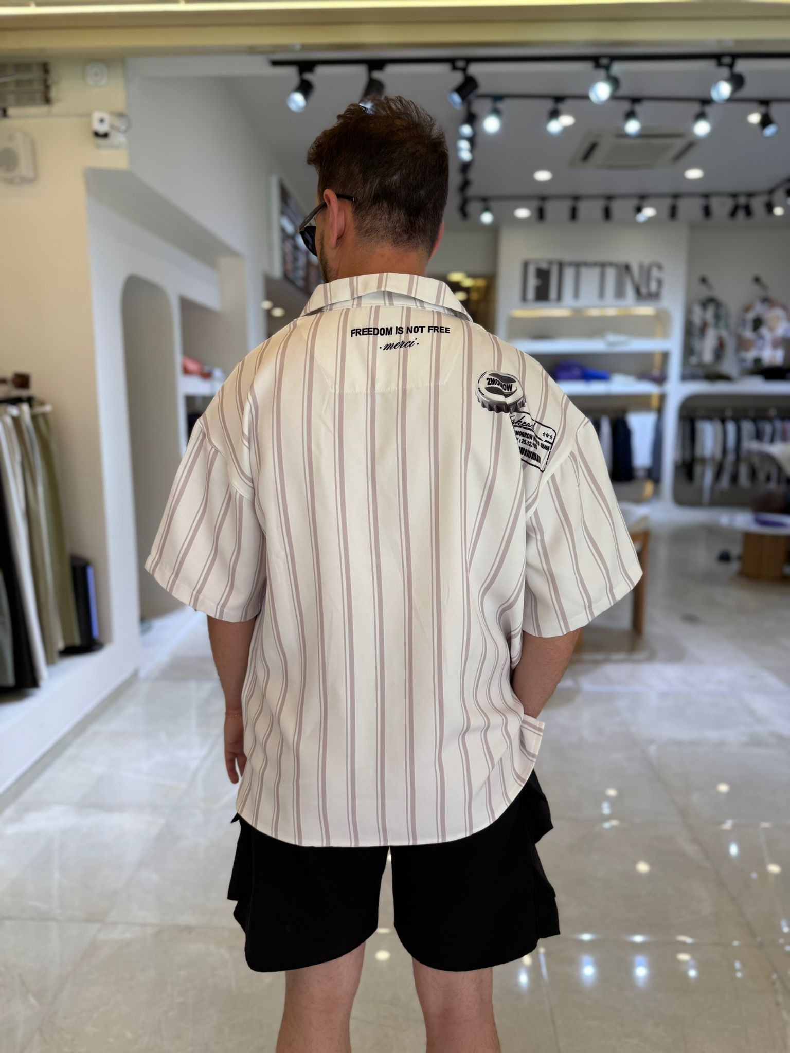Oversize Plus77 Desenli Gömlek