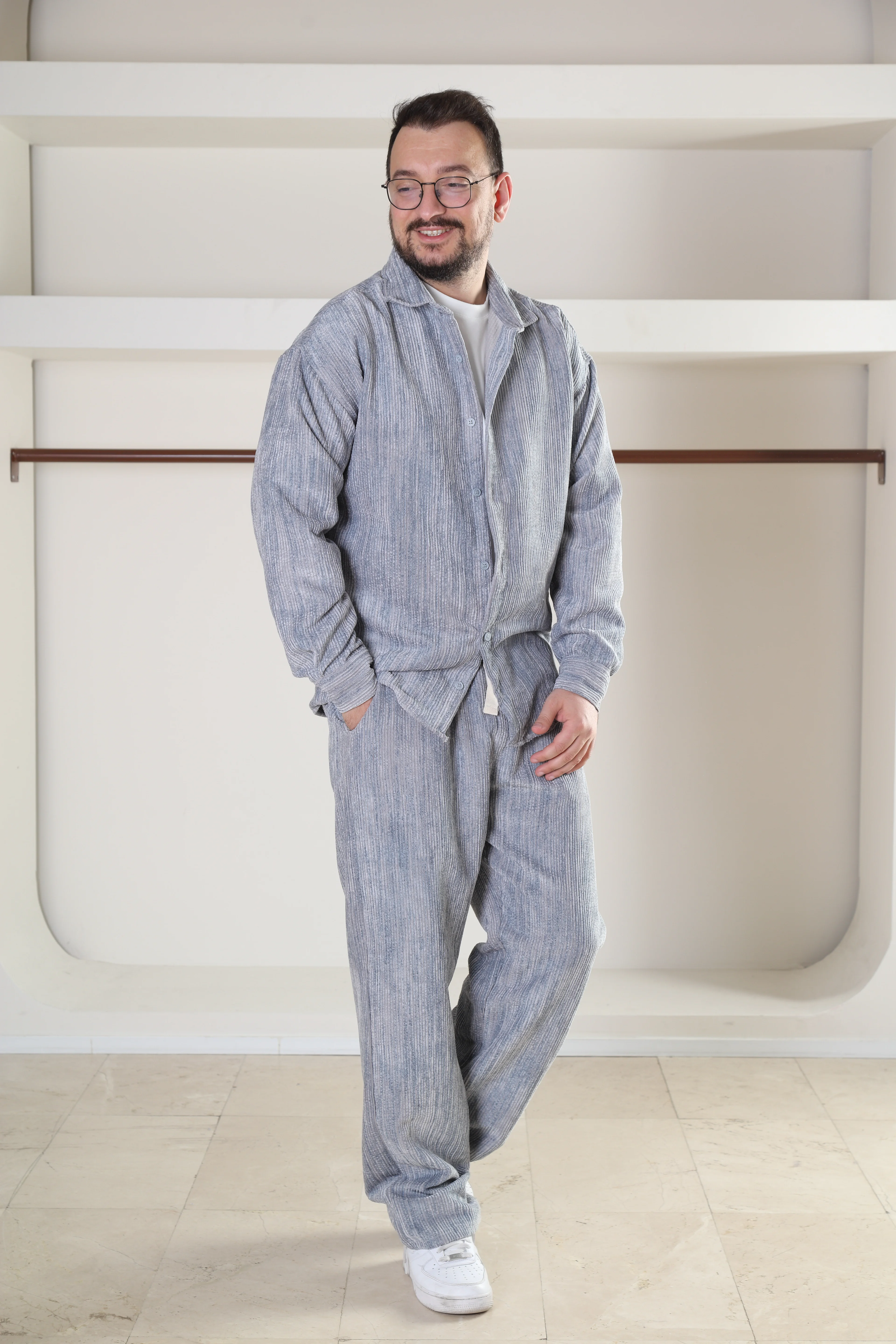 Oversize Batik Kadife Takım