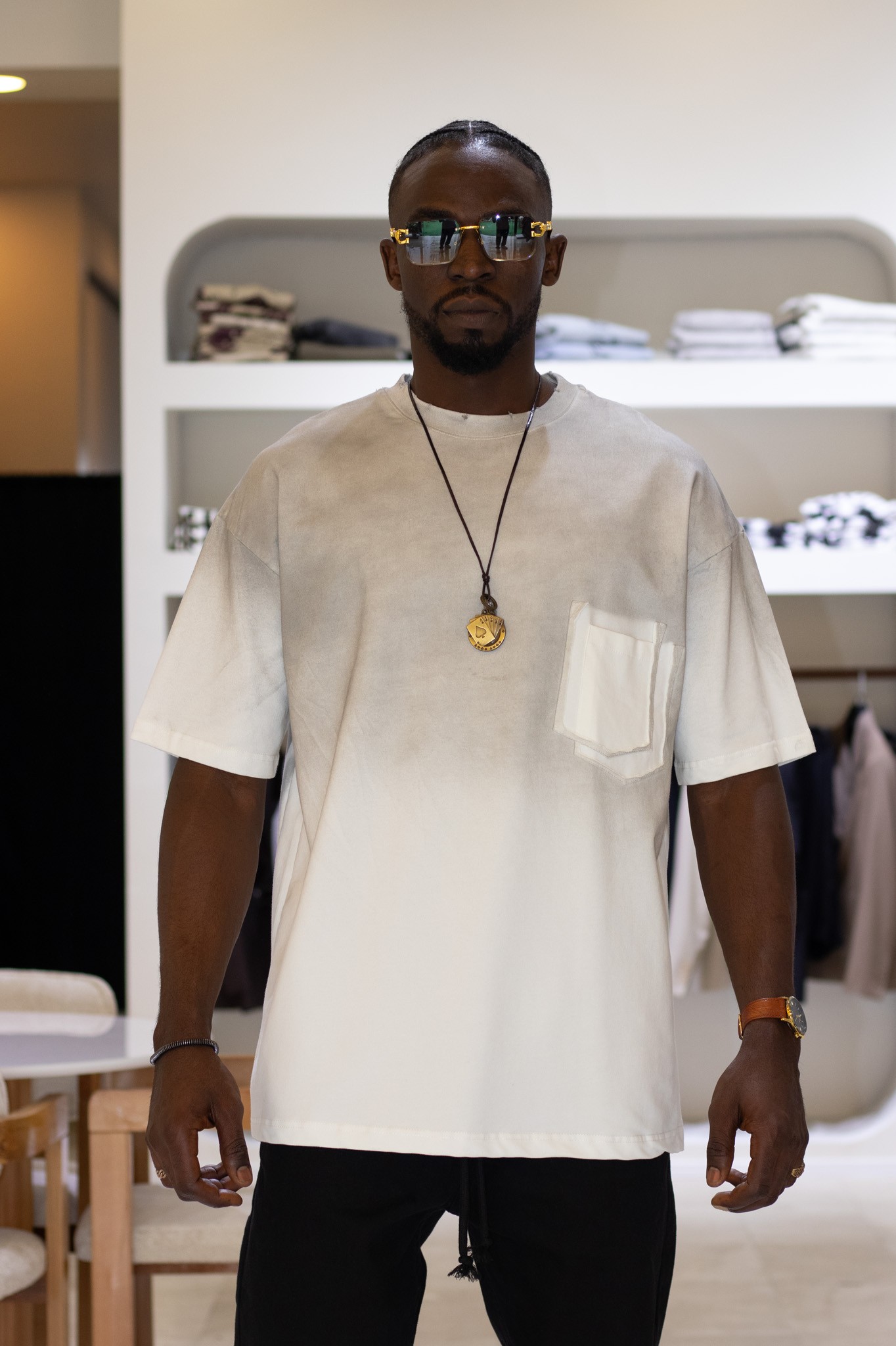 Cep Detaylı Oversize T-Shirt