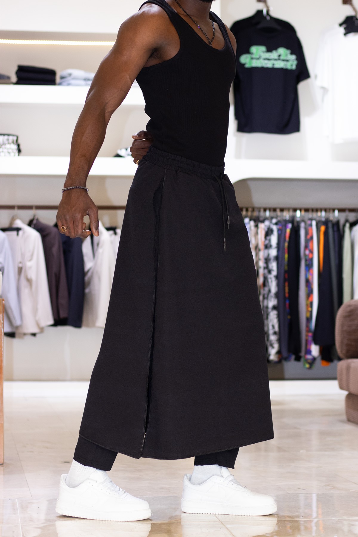 Ön Arka Parçalı Baggy Pantolon