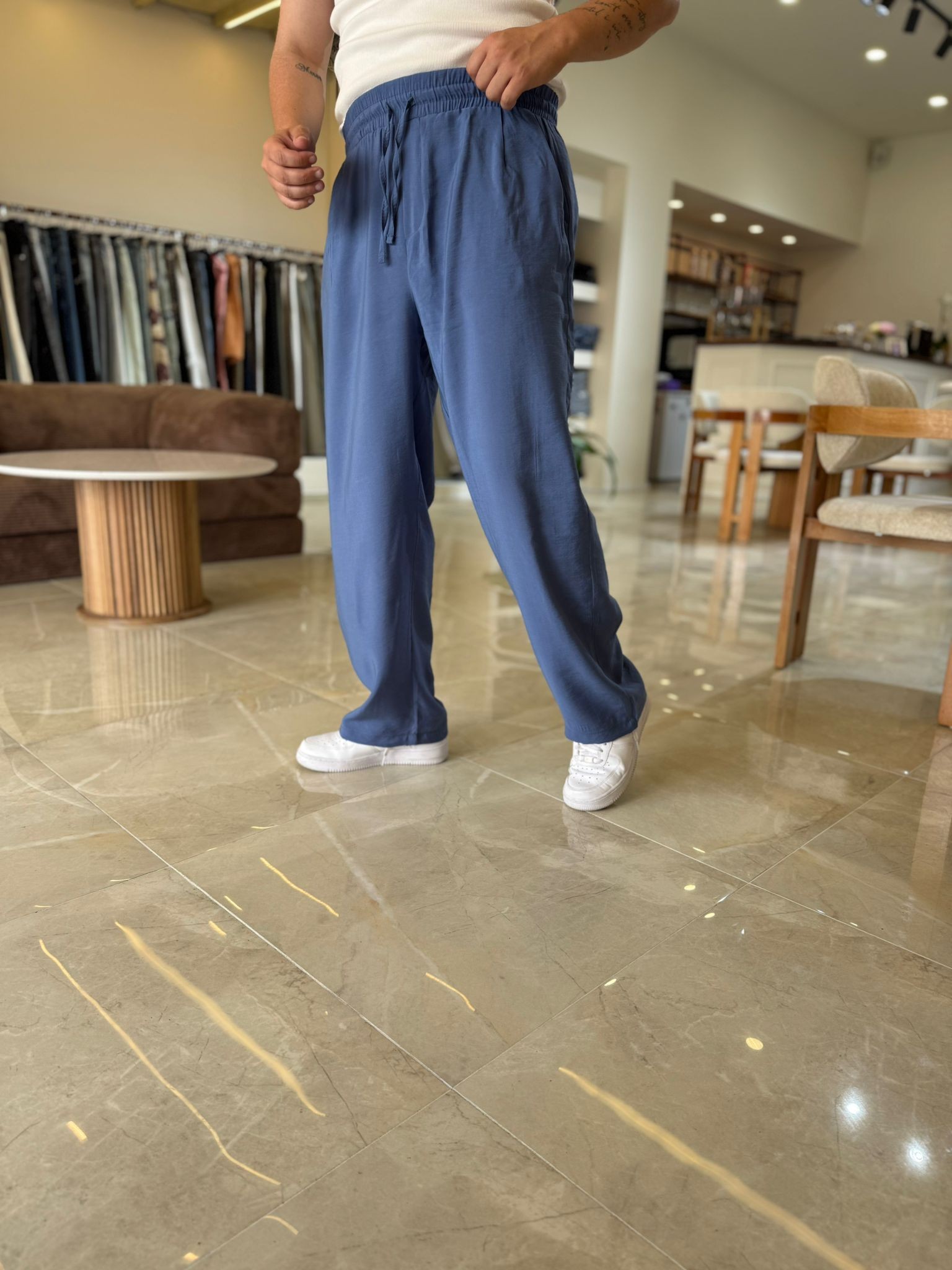 Tensel Kumaş  Baggy Pantolon