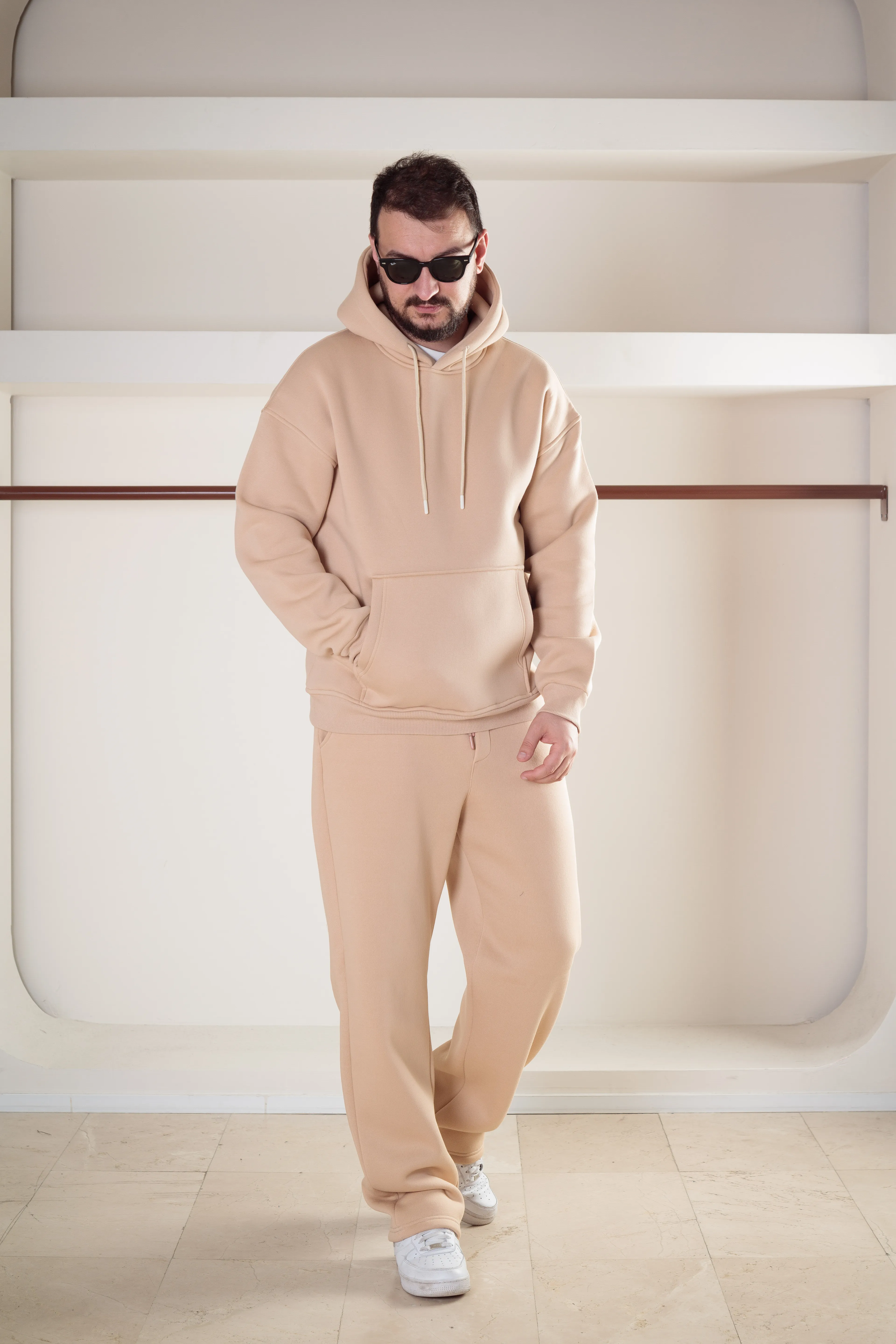 3iplik Şardonlu Oversize Takım