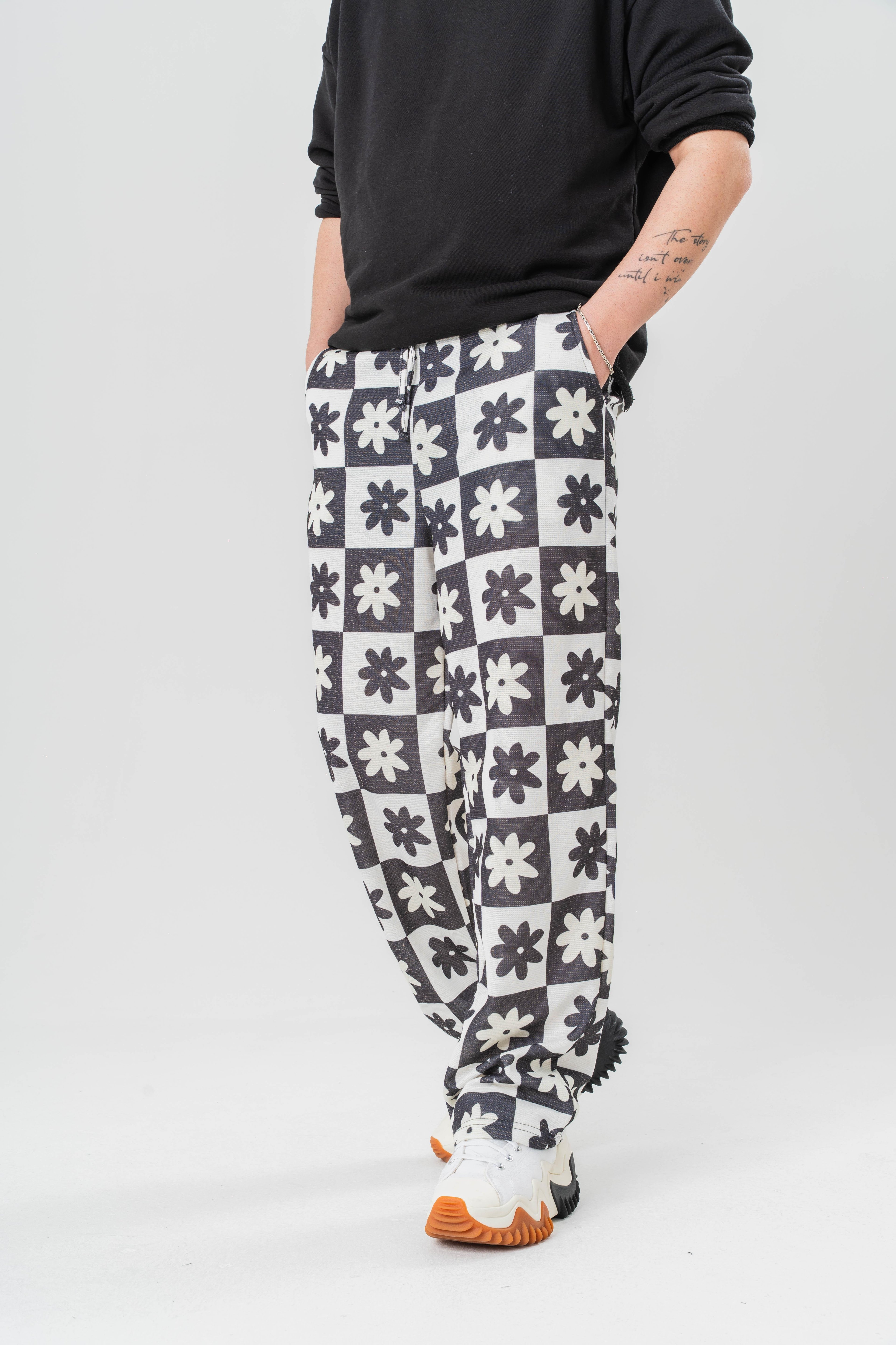 Desenli Baggy Pantolon