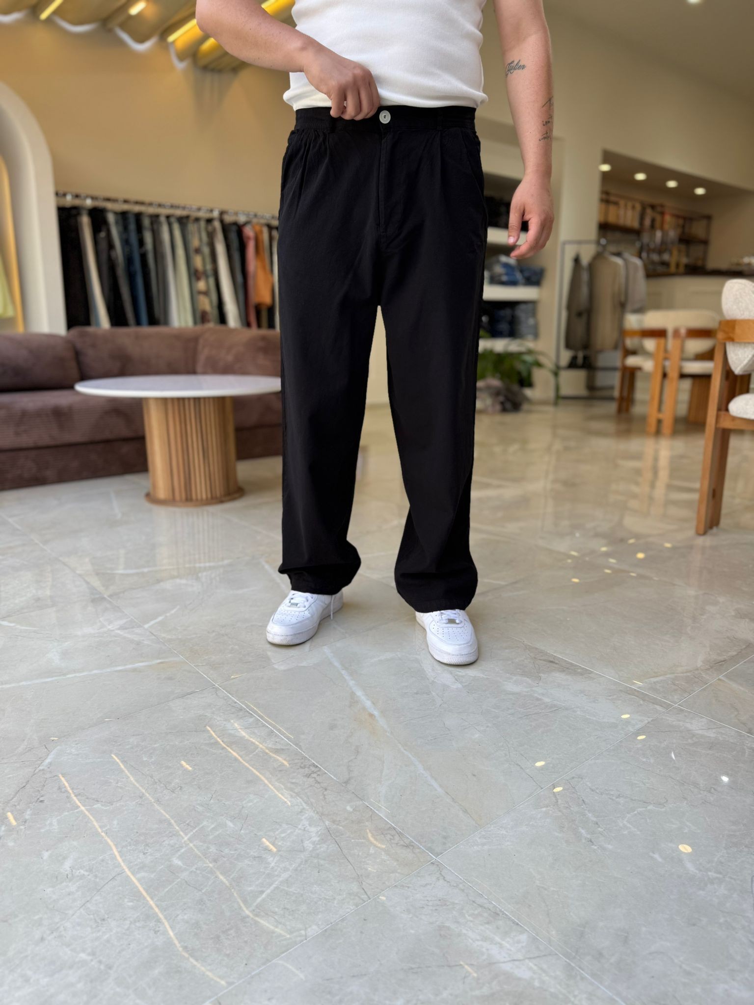 Ham Keten Baggy Pantolon