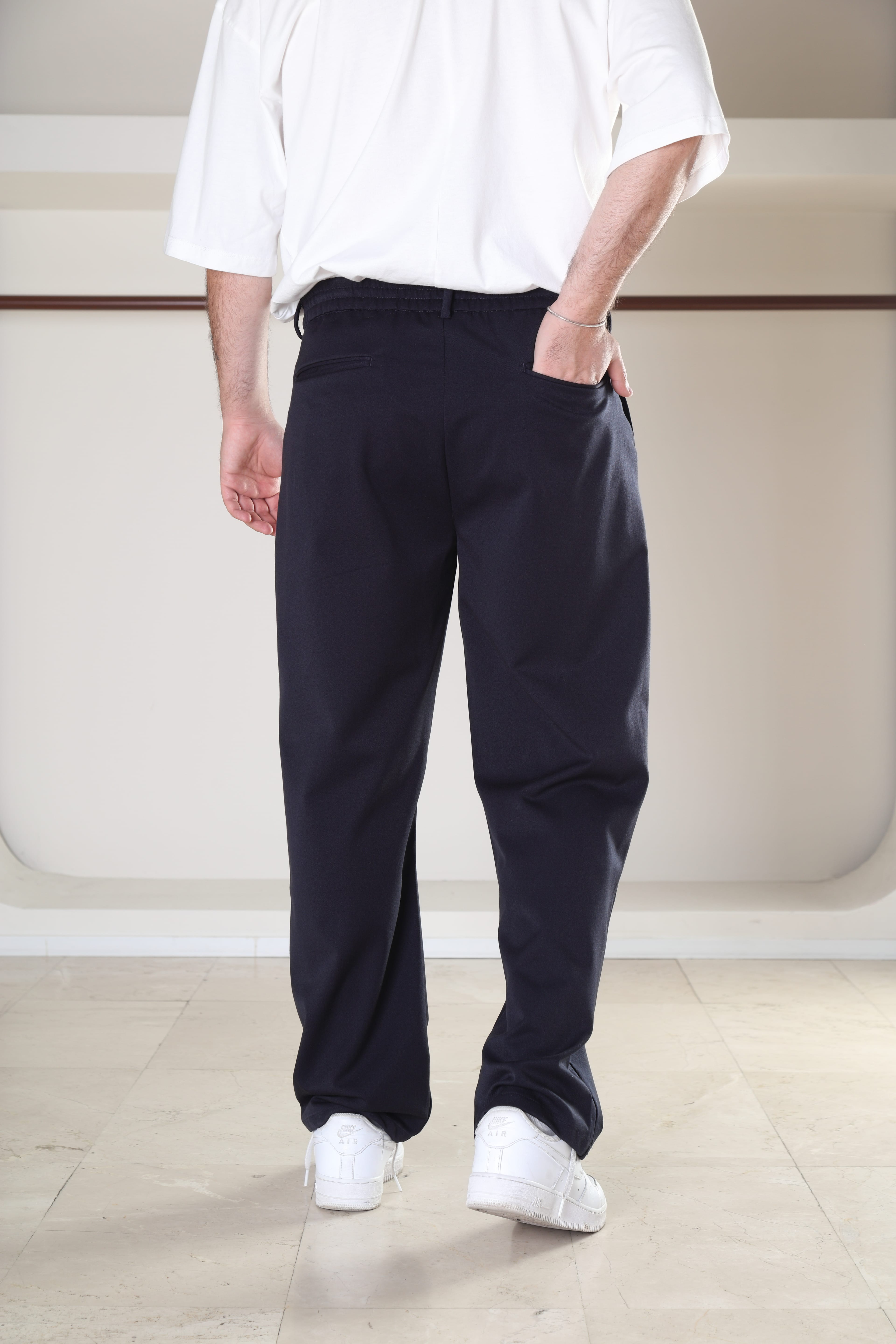 Pileli Ful Lıkralı Baggy Pantolon