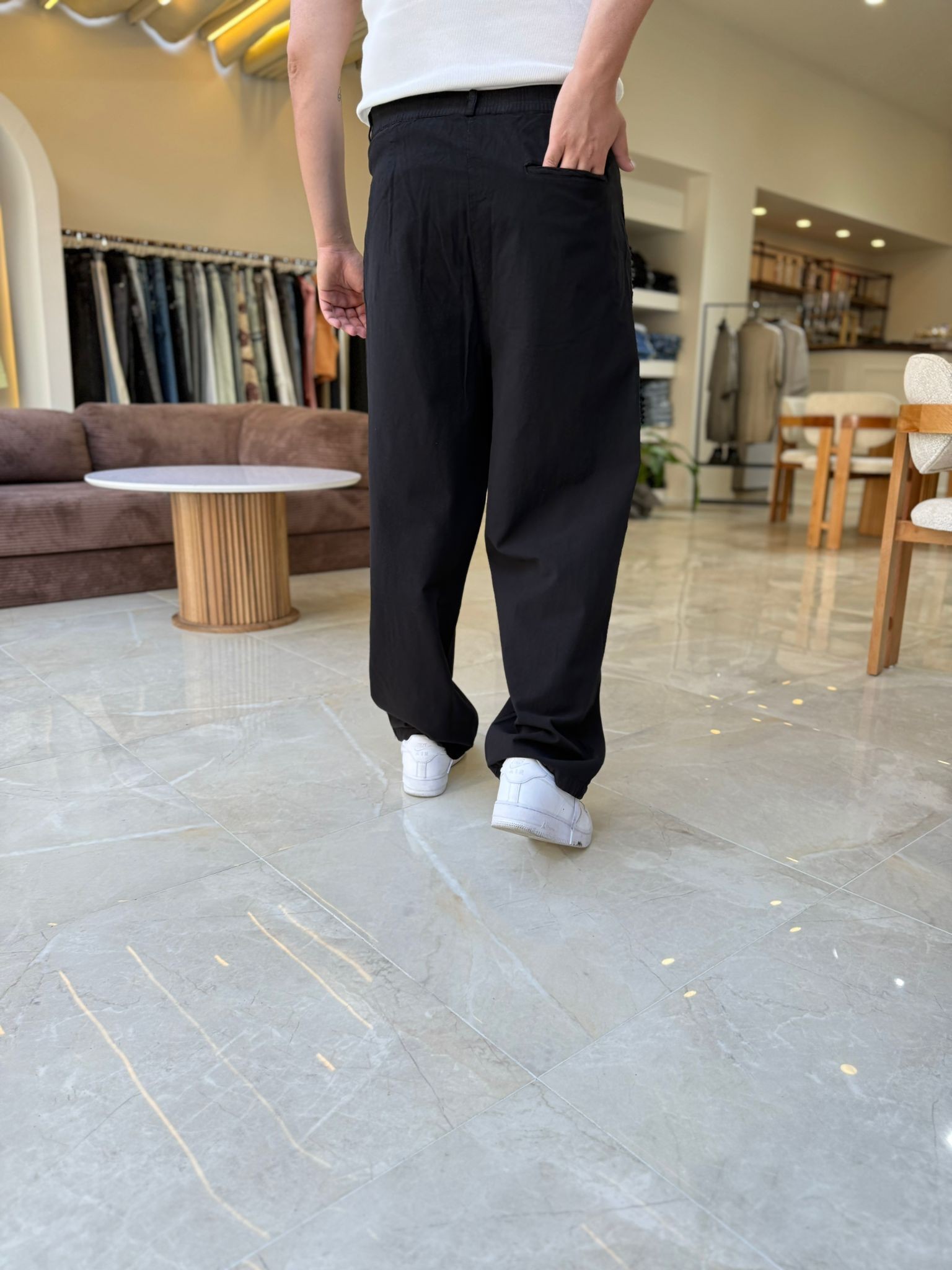 Ham Keten Baggy Pantolon