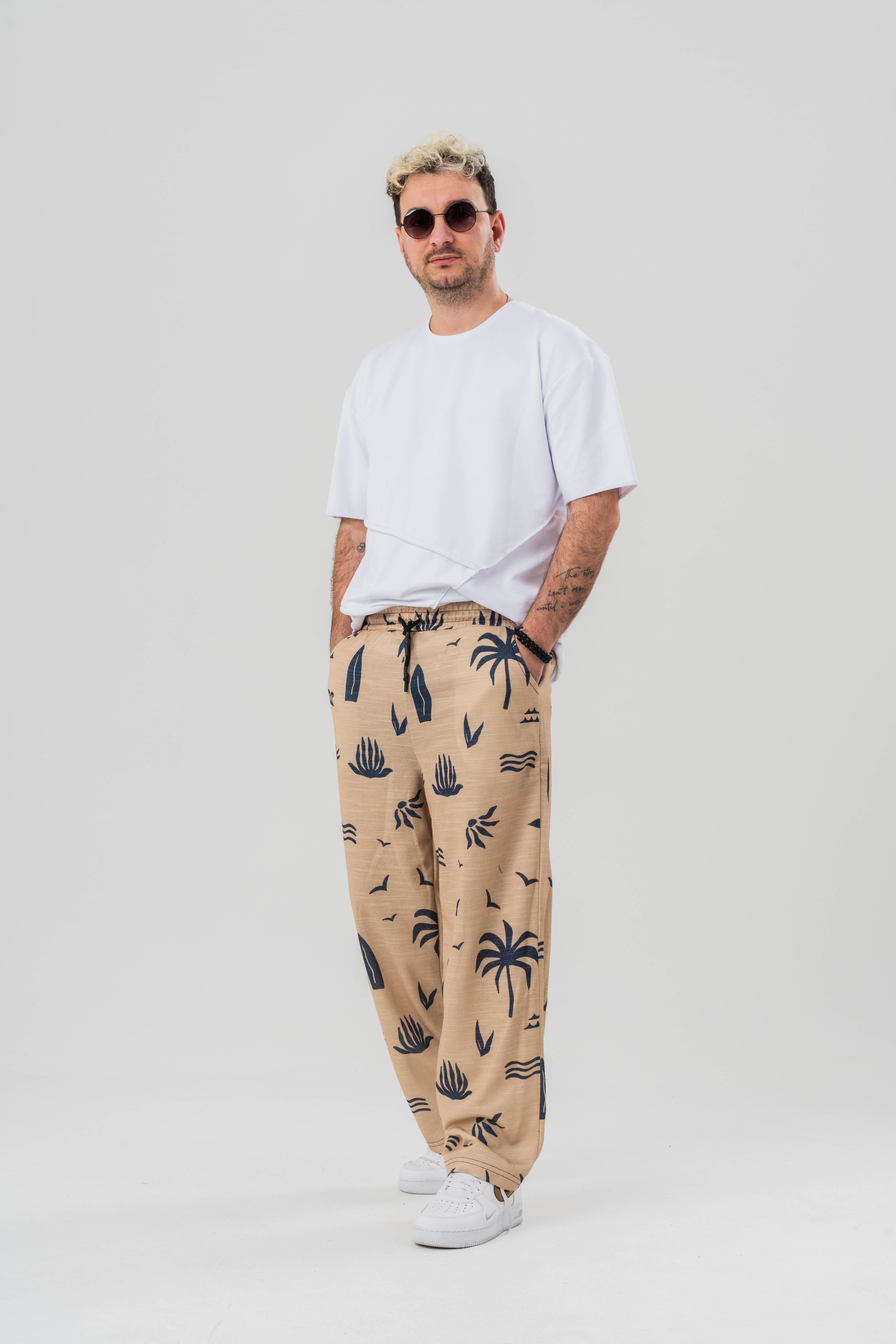 Desenli Baggy Pantolon
